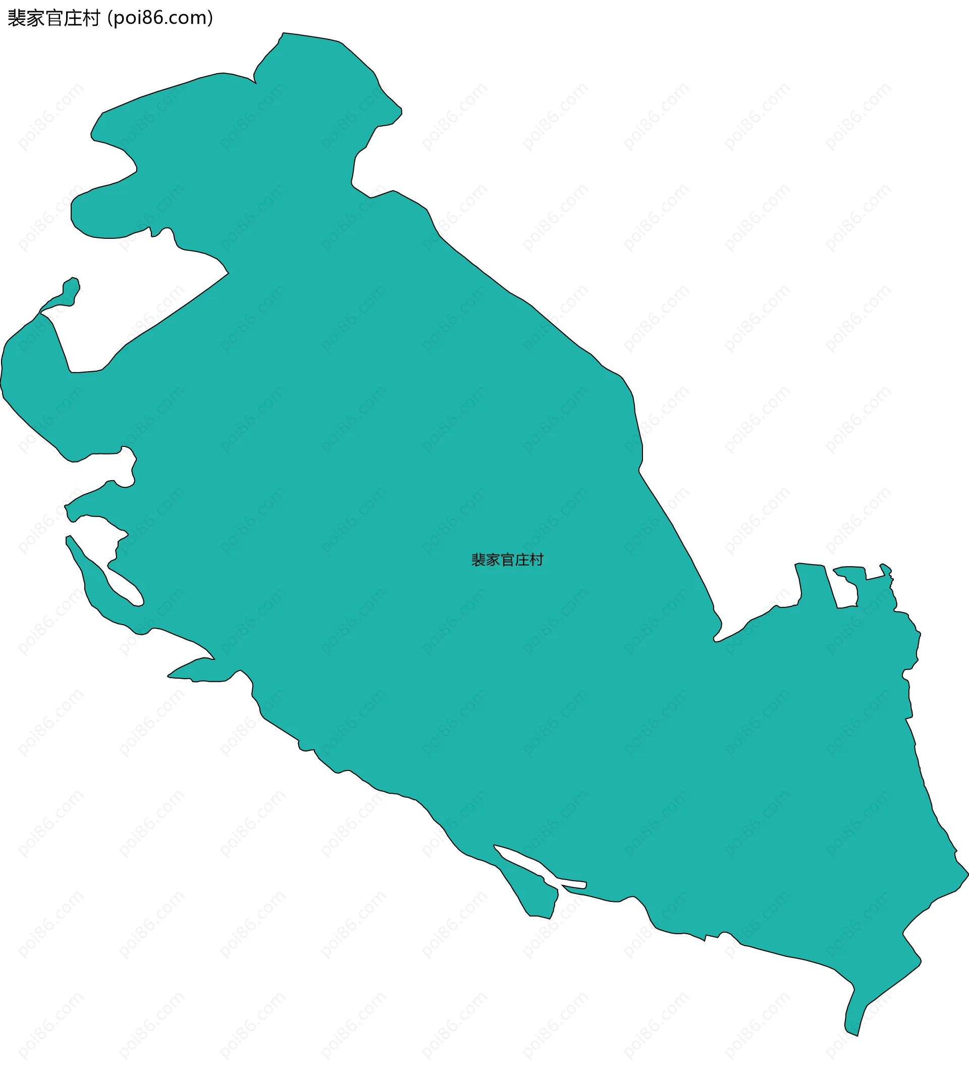 裴家官庄村边界地图