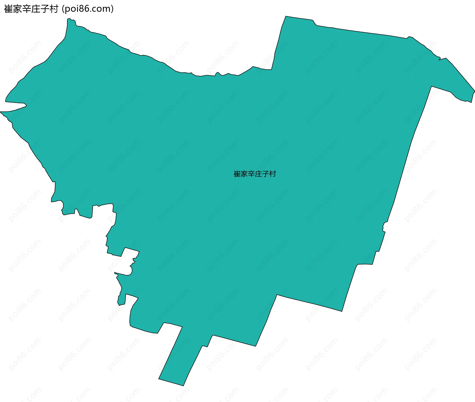 崔家辛庄子村边界地图
