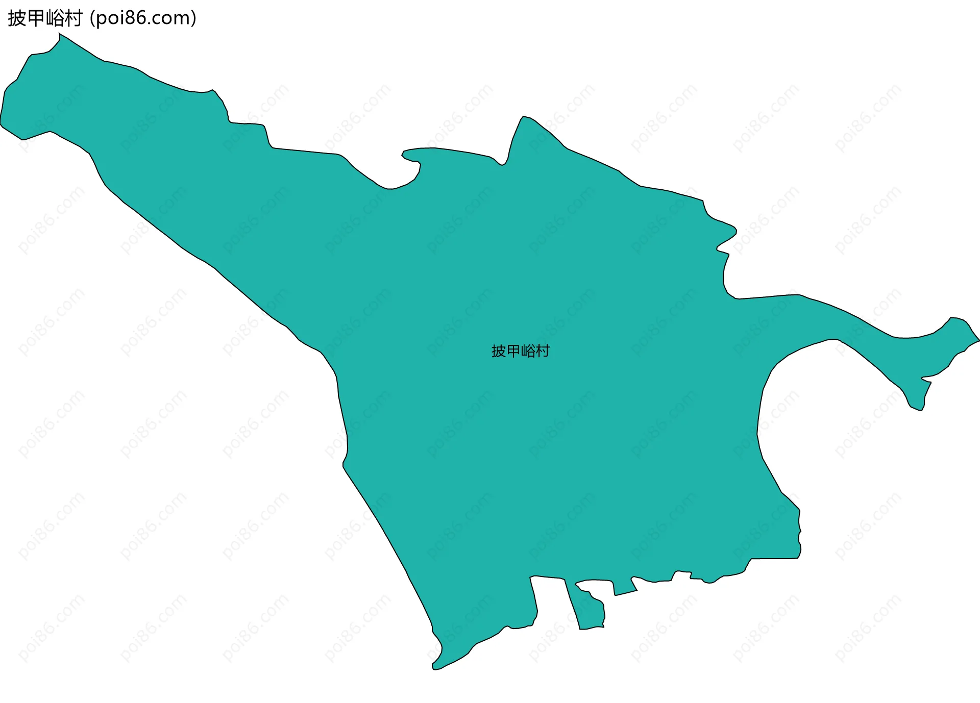 披甲峪村边界地图