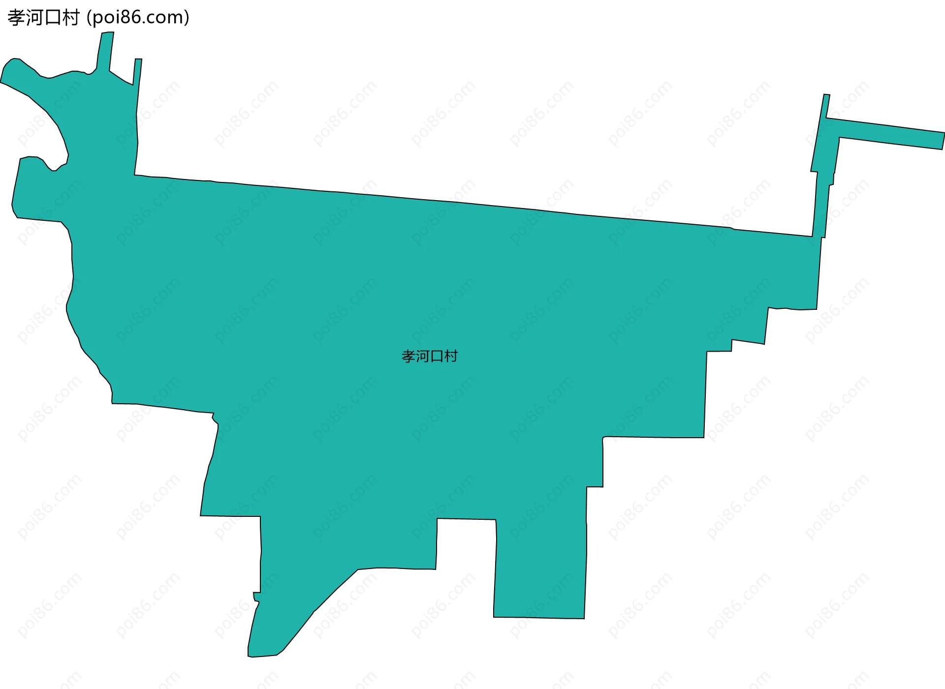 孝河口村边界地图
