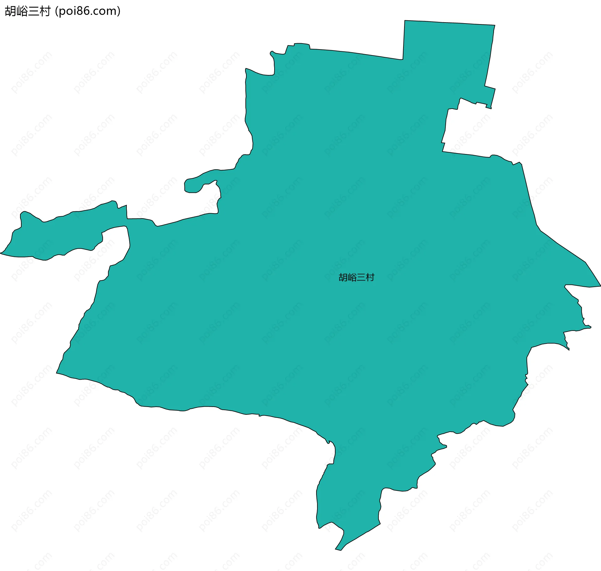 胡峪三村边界地图