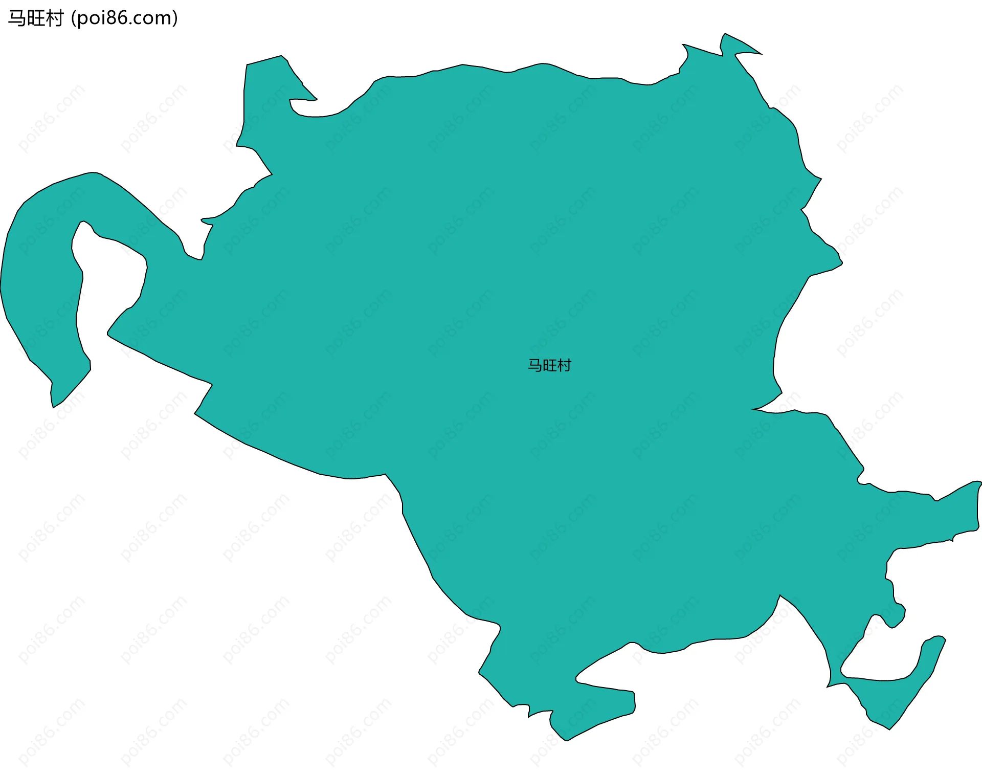 马旺村边界地图