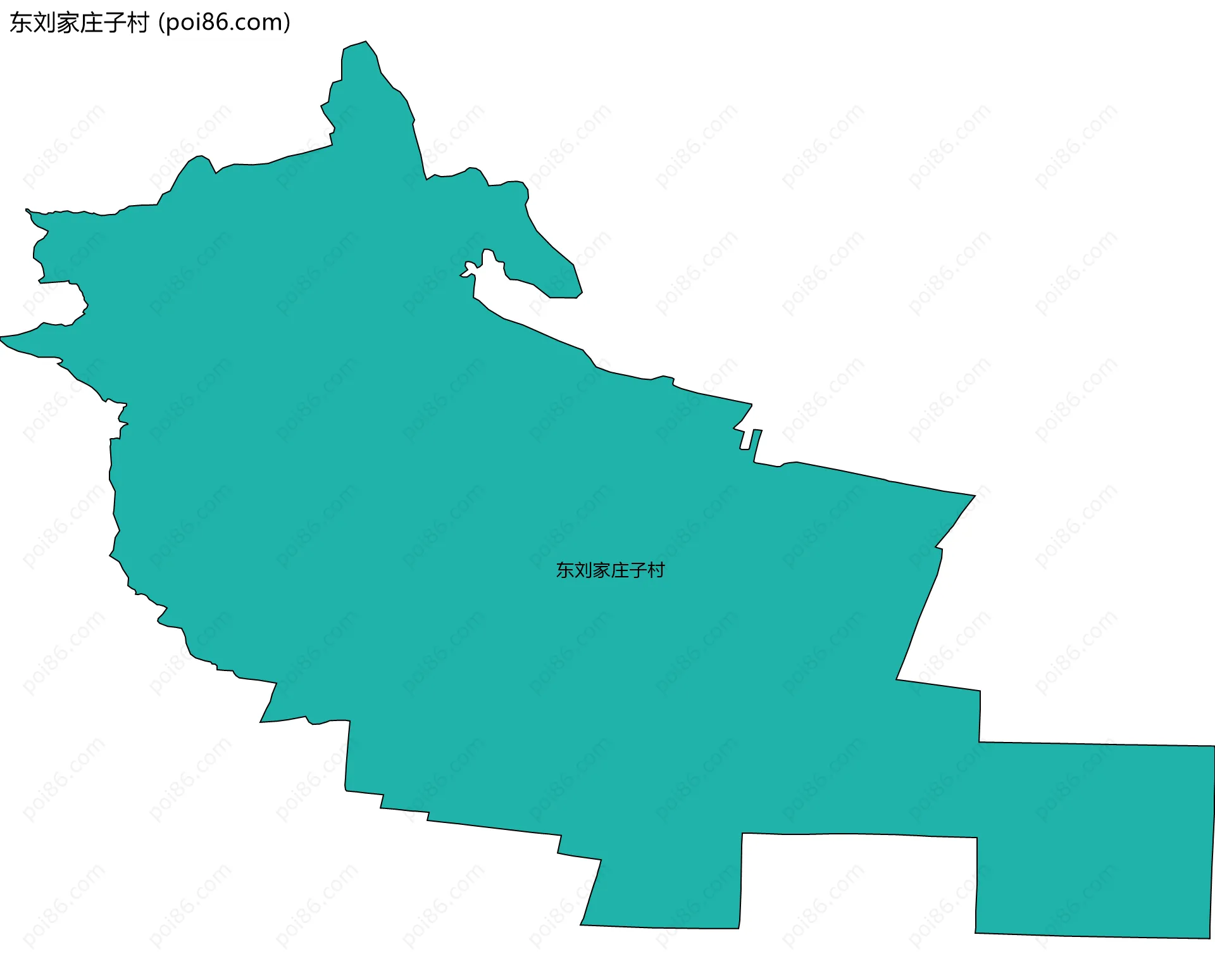 东刘家庄子村边界地图