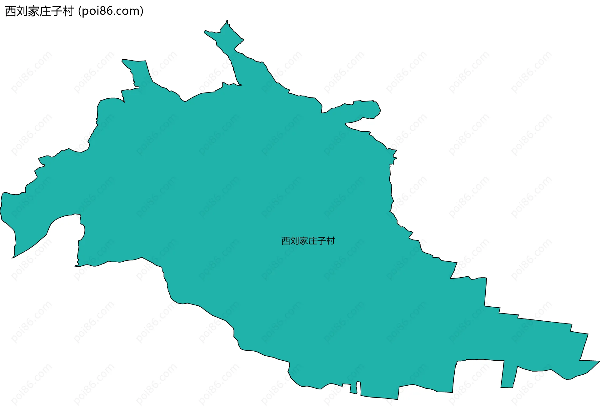 西刘家庄子村边界地图