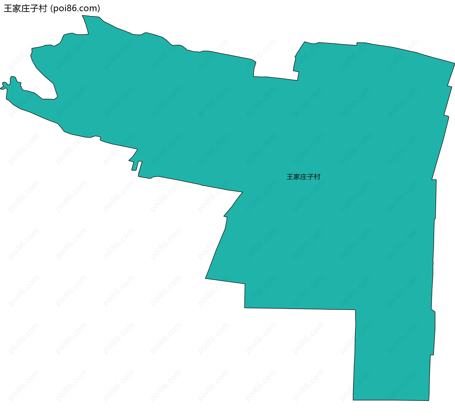王家庄子村边界地图