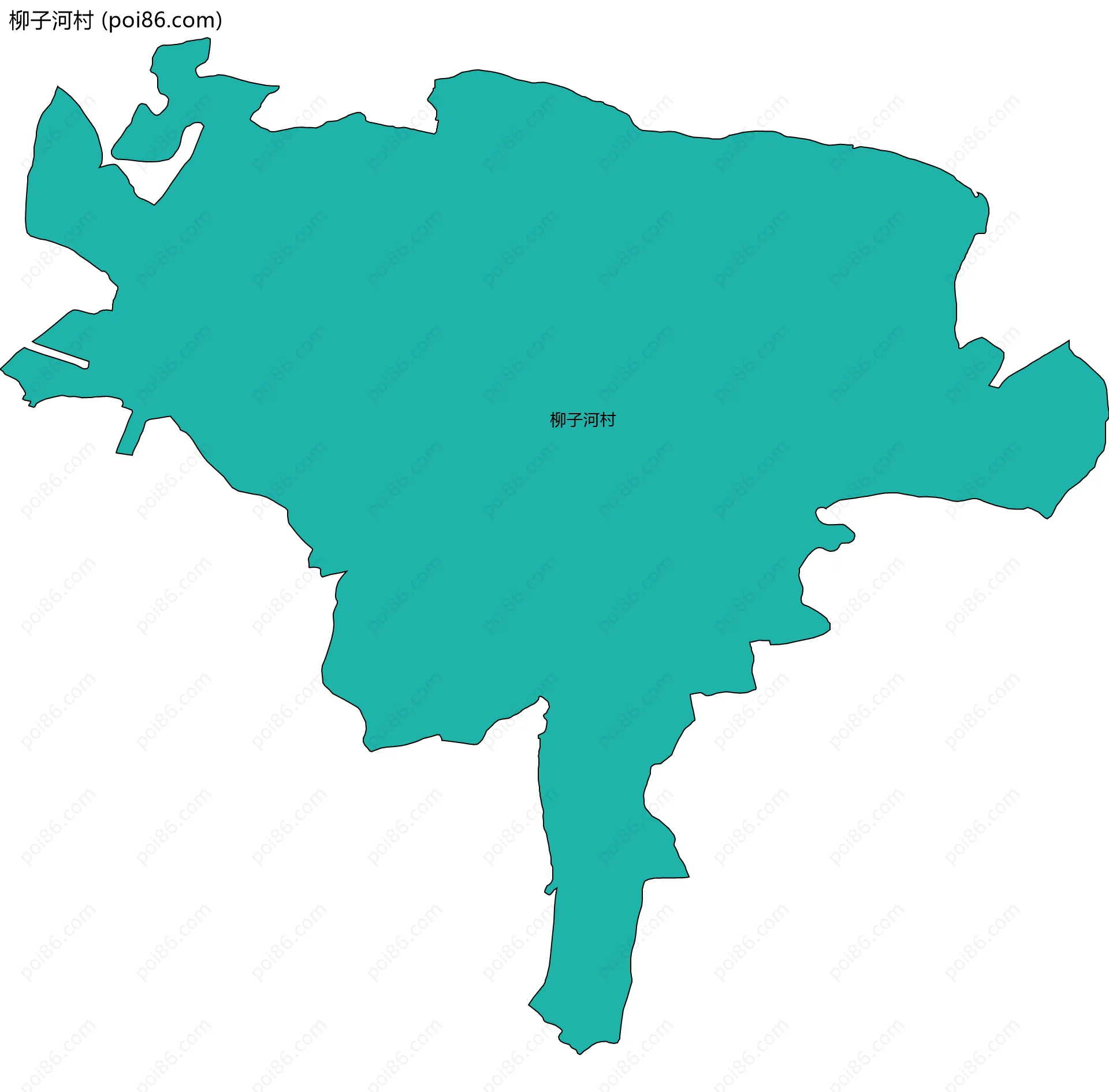 柳子河村边界地图