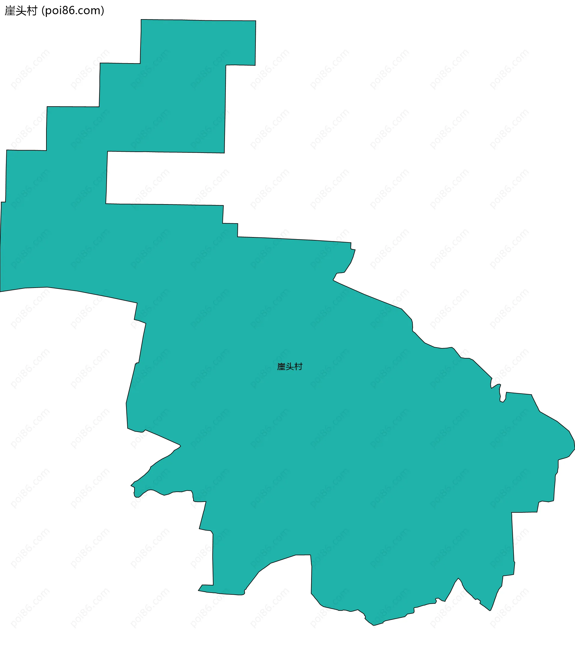 崖头村边界地图