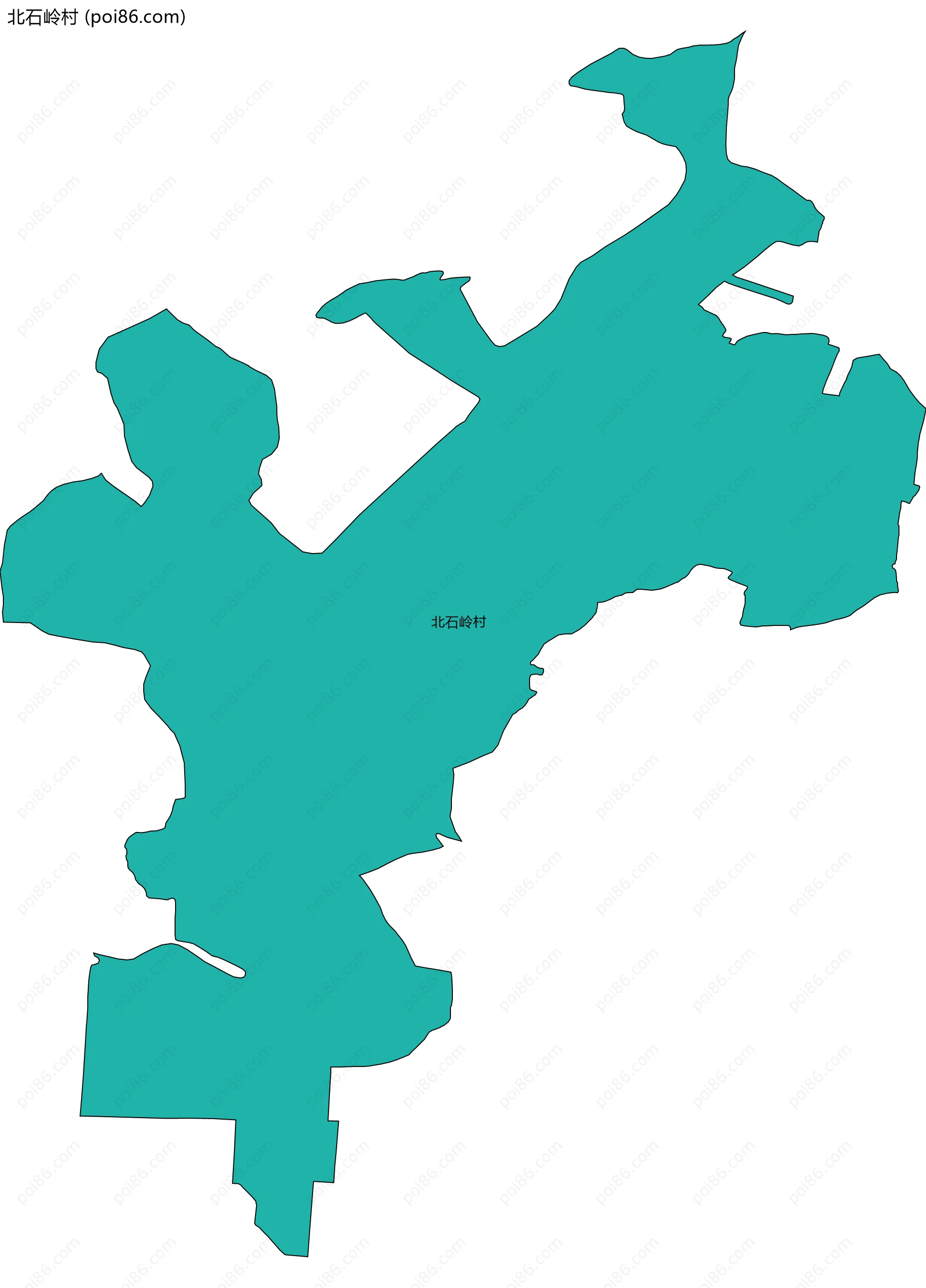 北石岭村边界地图