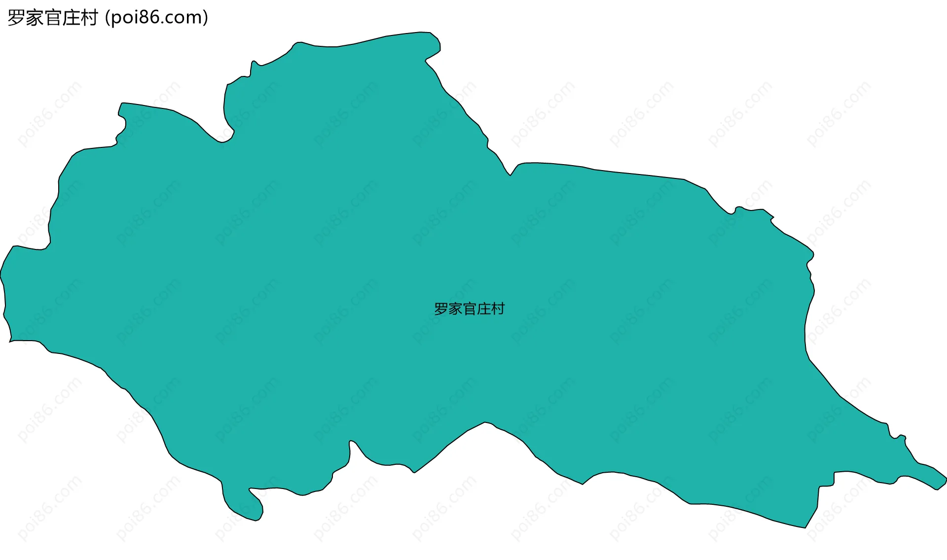 罗家官庄村边界地图