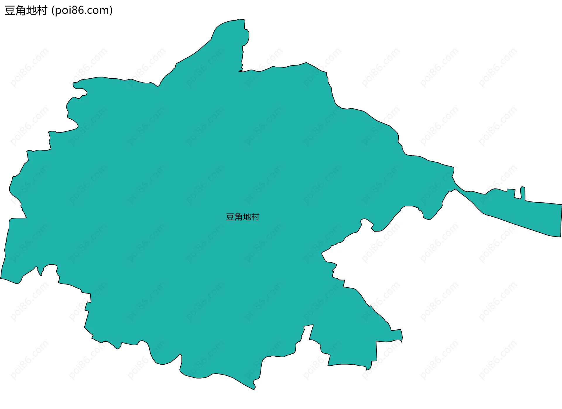 豆角地村边界地图
