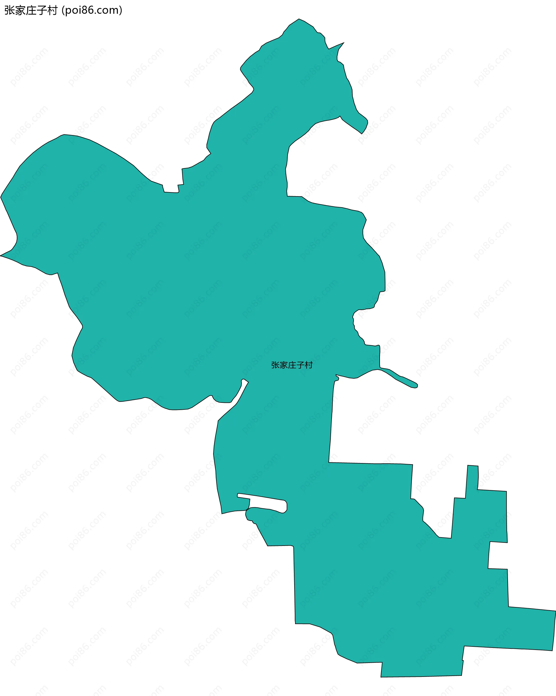 张家庄子村边界地图