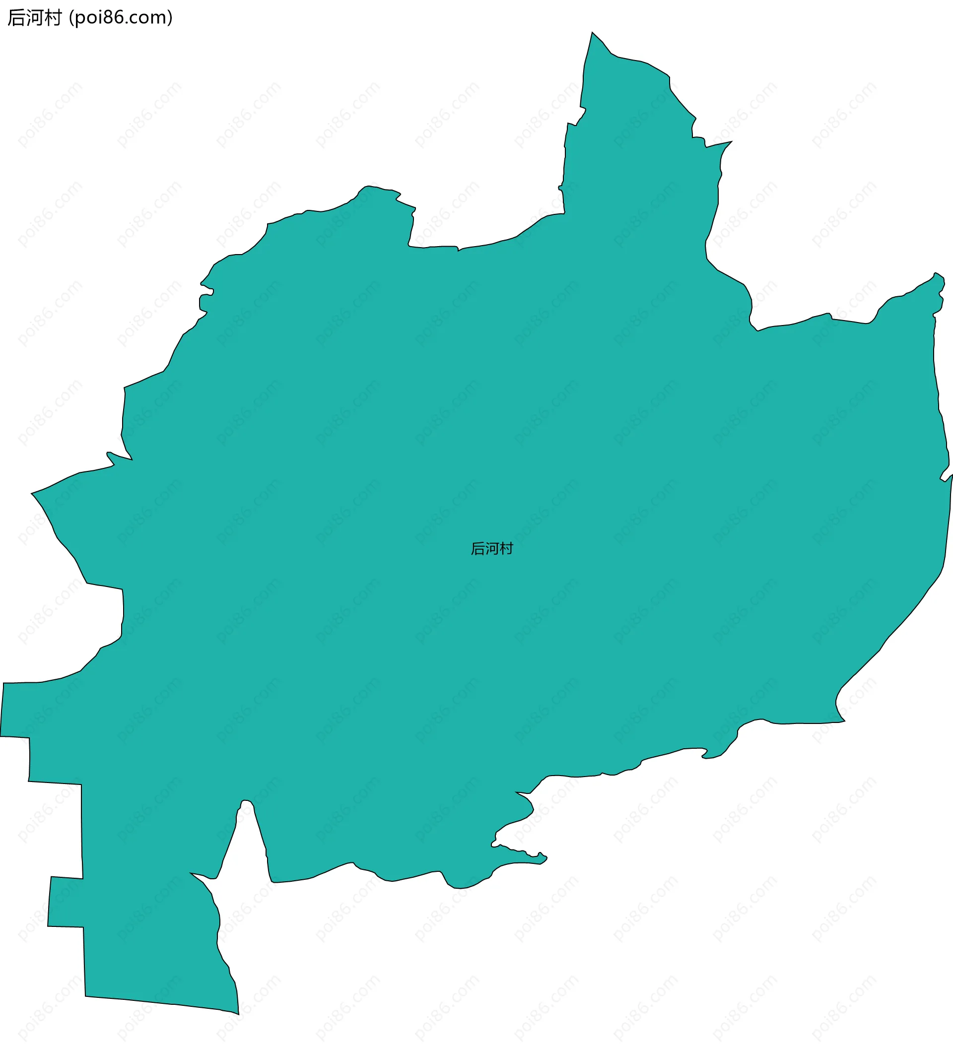 后河村边界地图