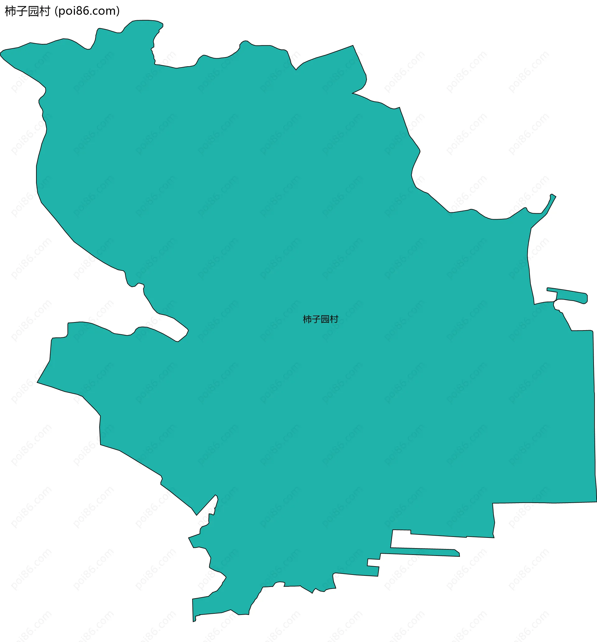 柿子园村边界地图