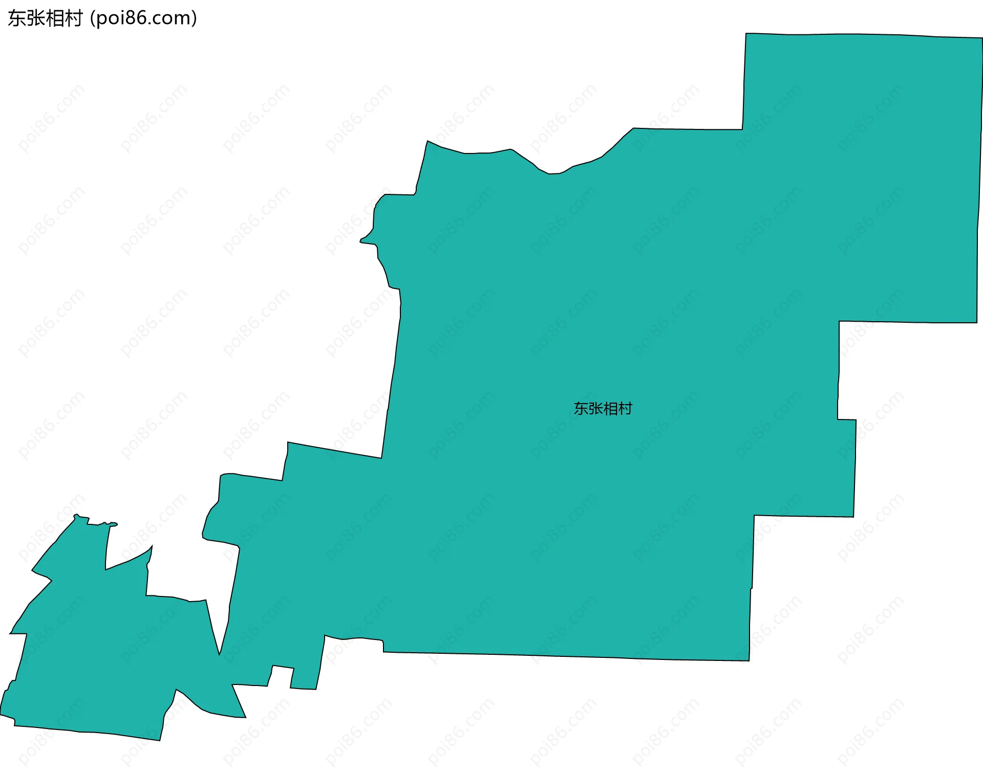东张相村边界地图