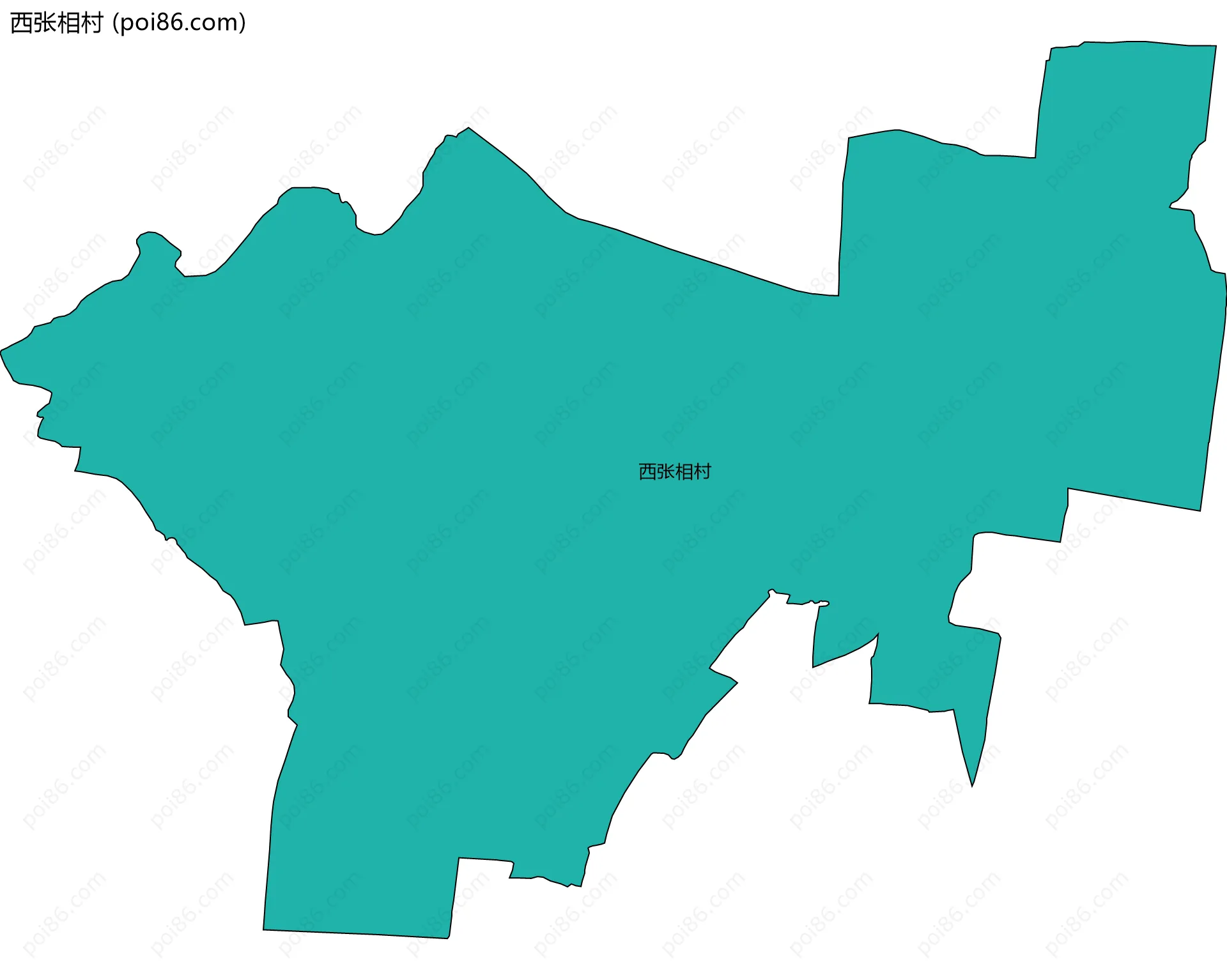 西张相村边界地图
