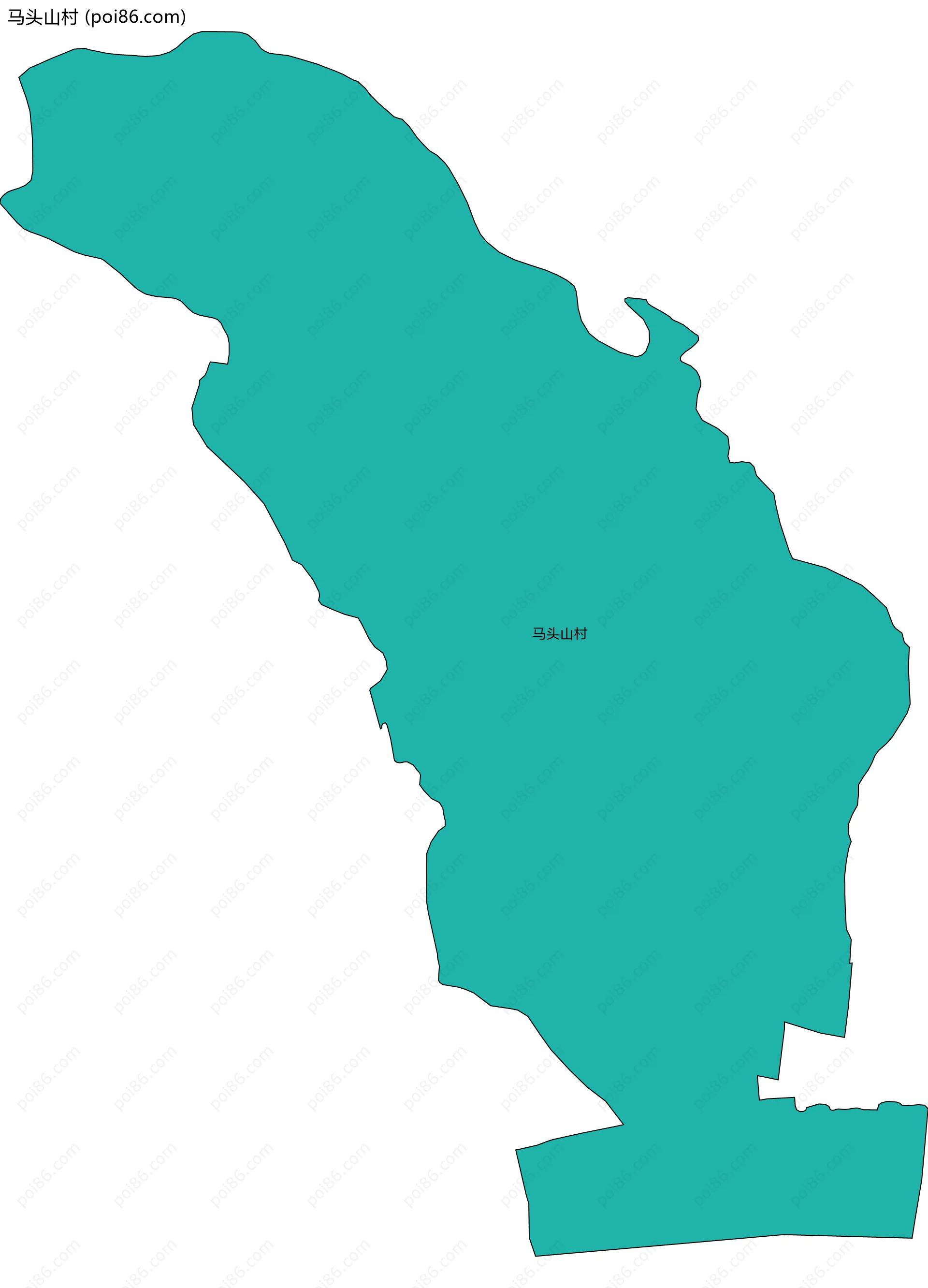 马头山村边界地图