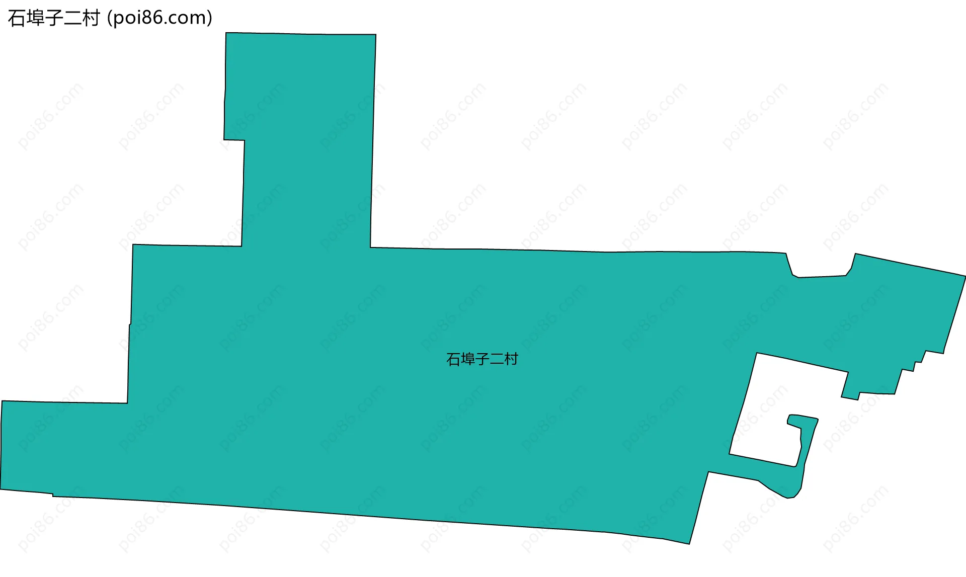 石埠子二村边界地图