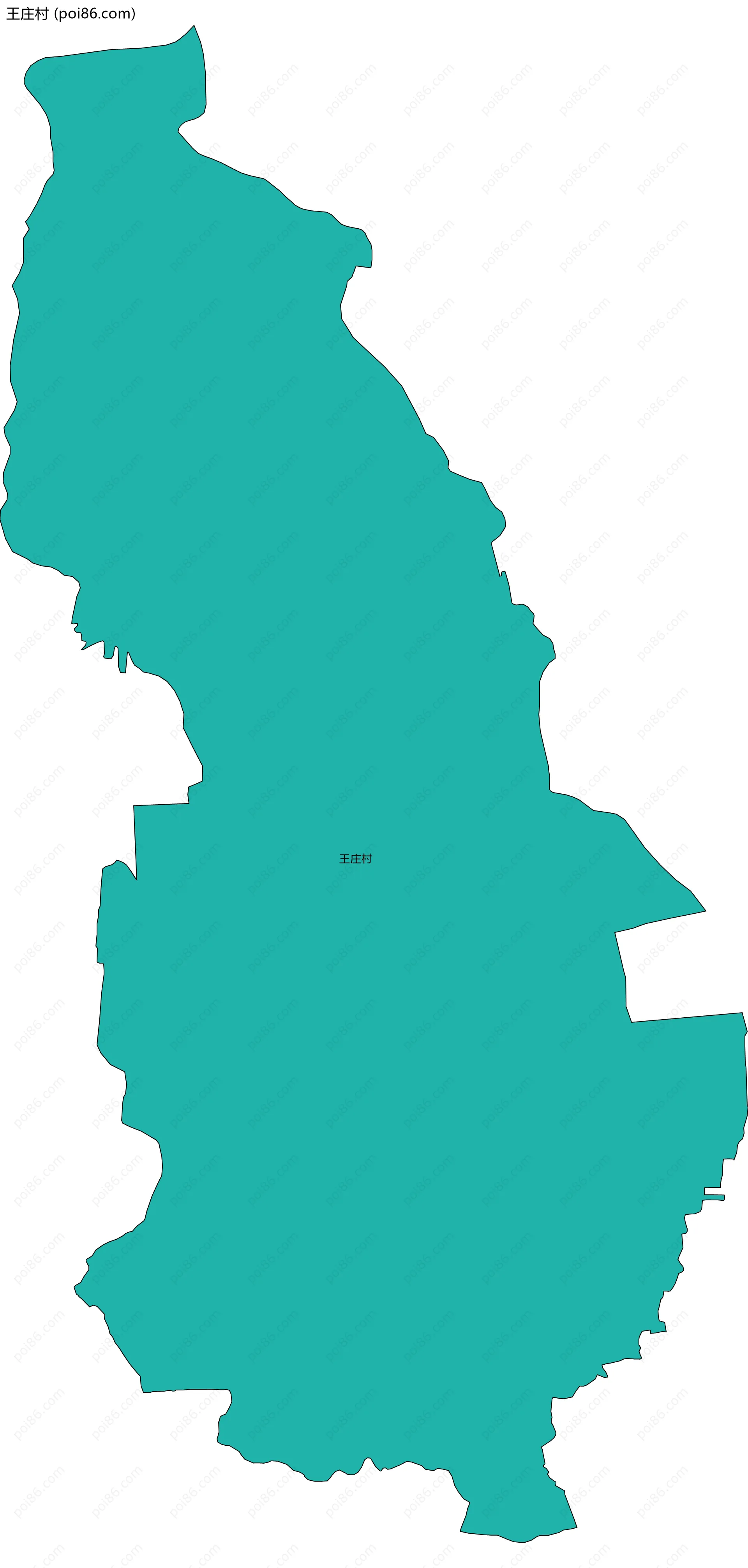 王庄村边界地图