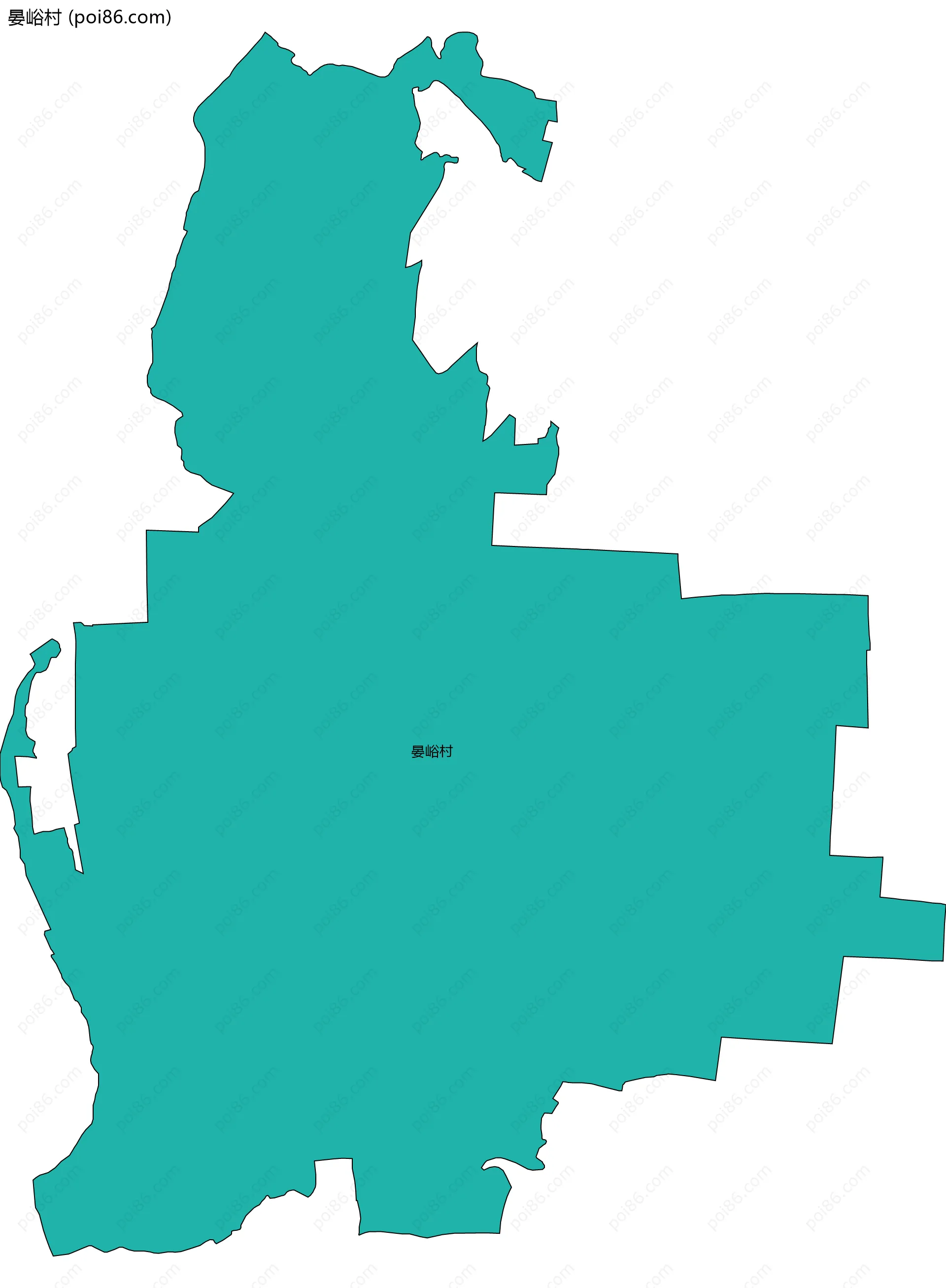 晏峪村边界地图