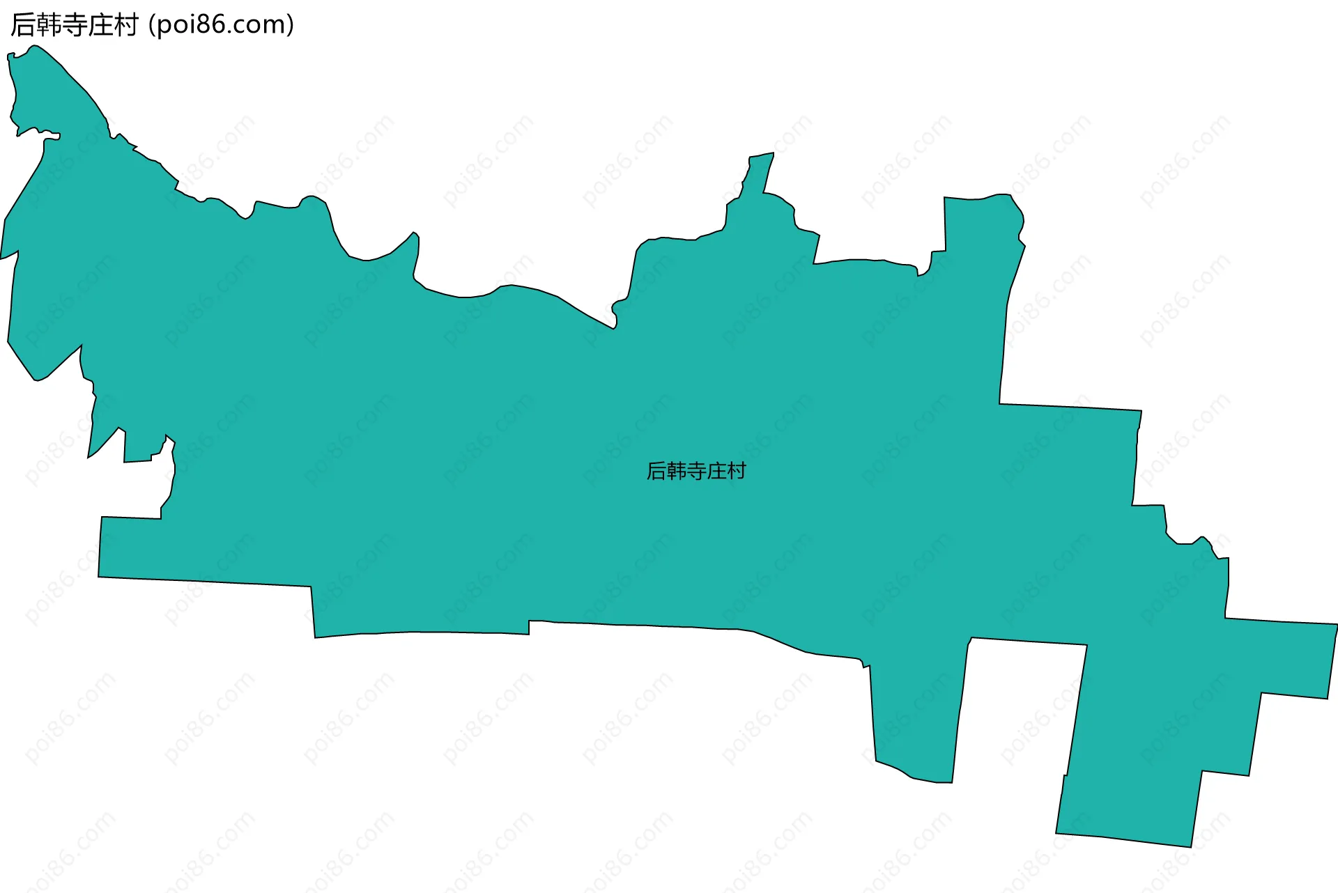 后韩寺庄村边界地图
