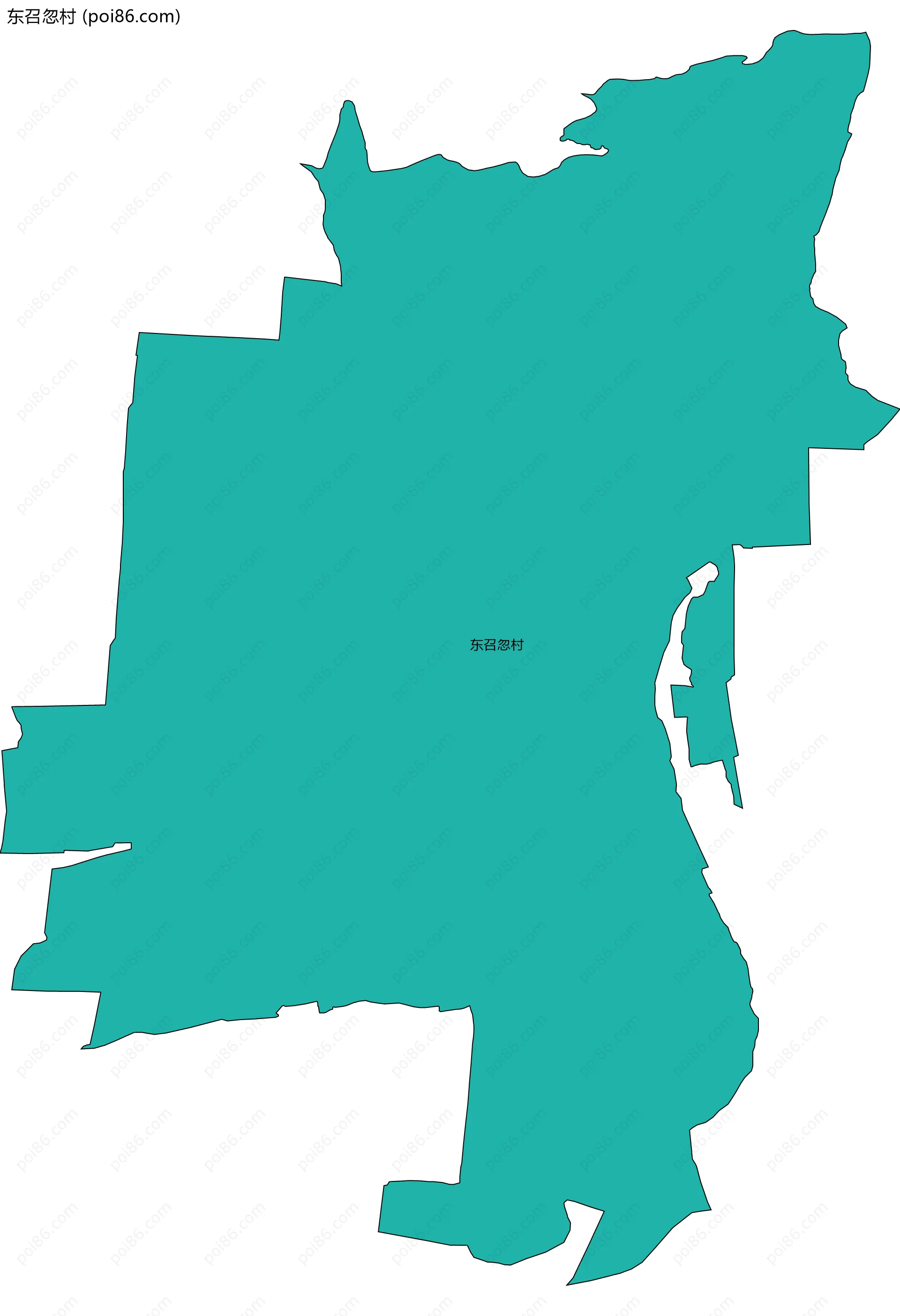 东召忽村边界地图