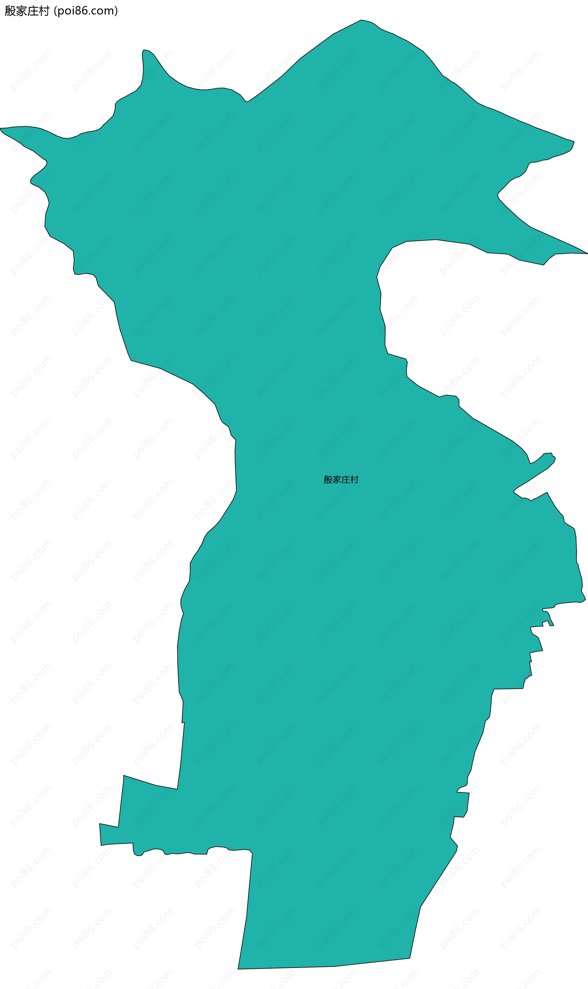 殷家庄村边界地图