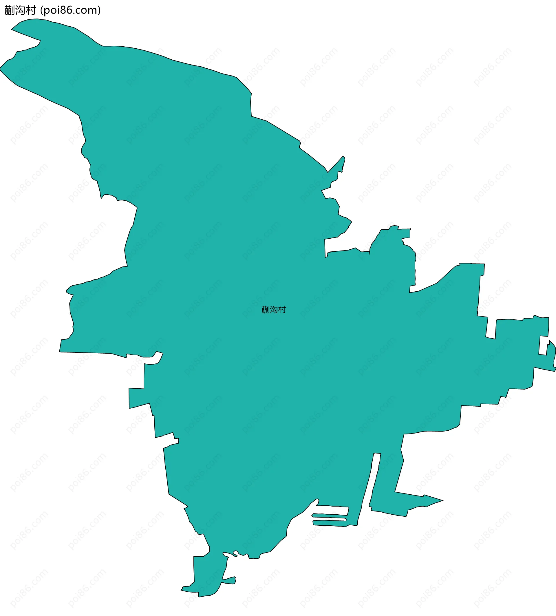 蒯沟村边界地图