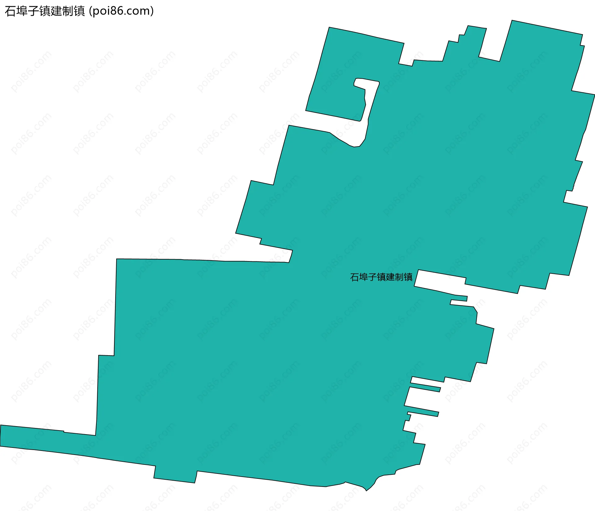 石埠子镇建制镇边界地图