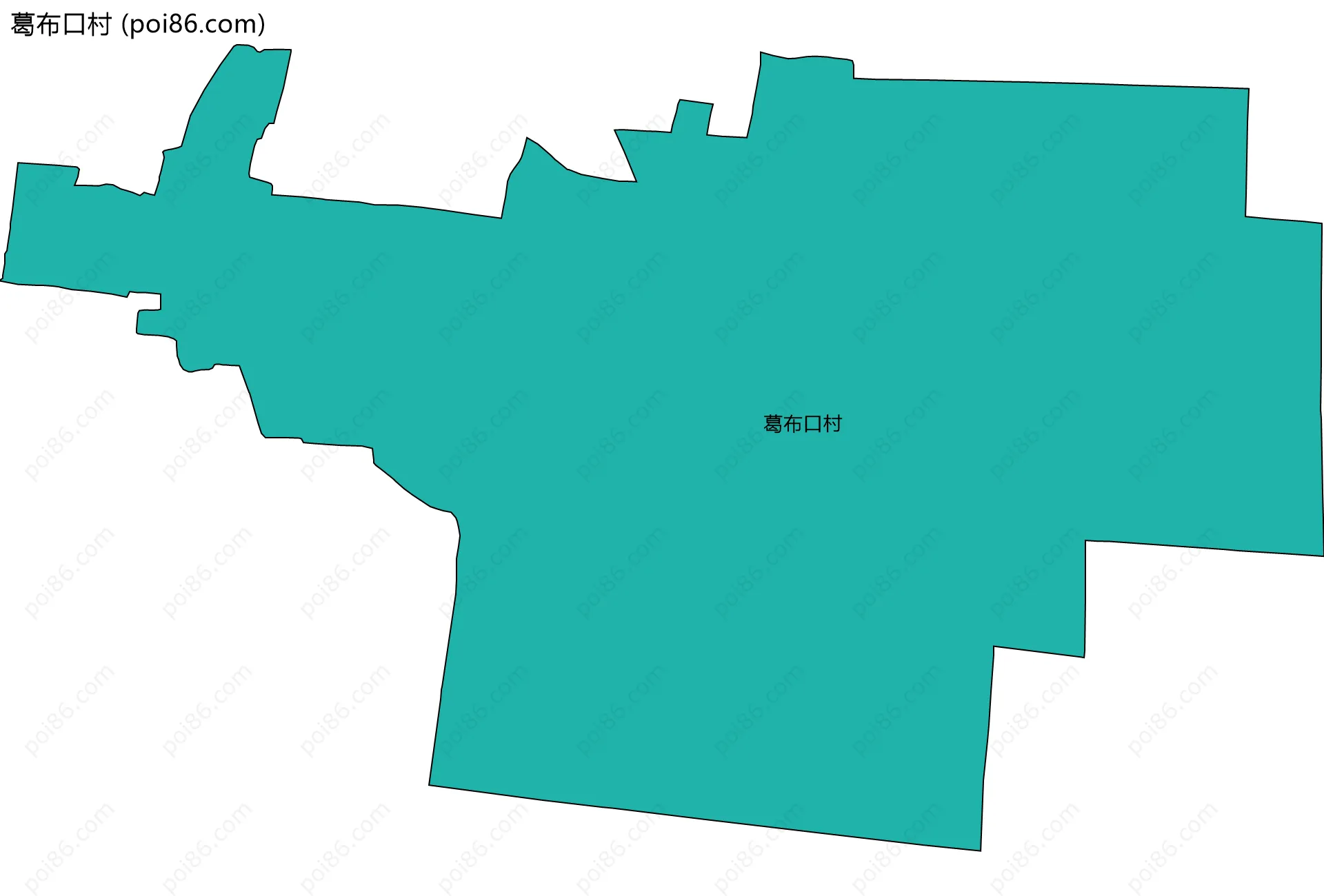 葛布口村边界地图