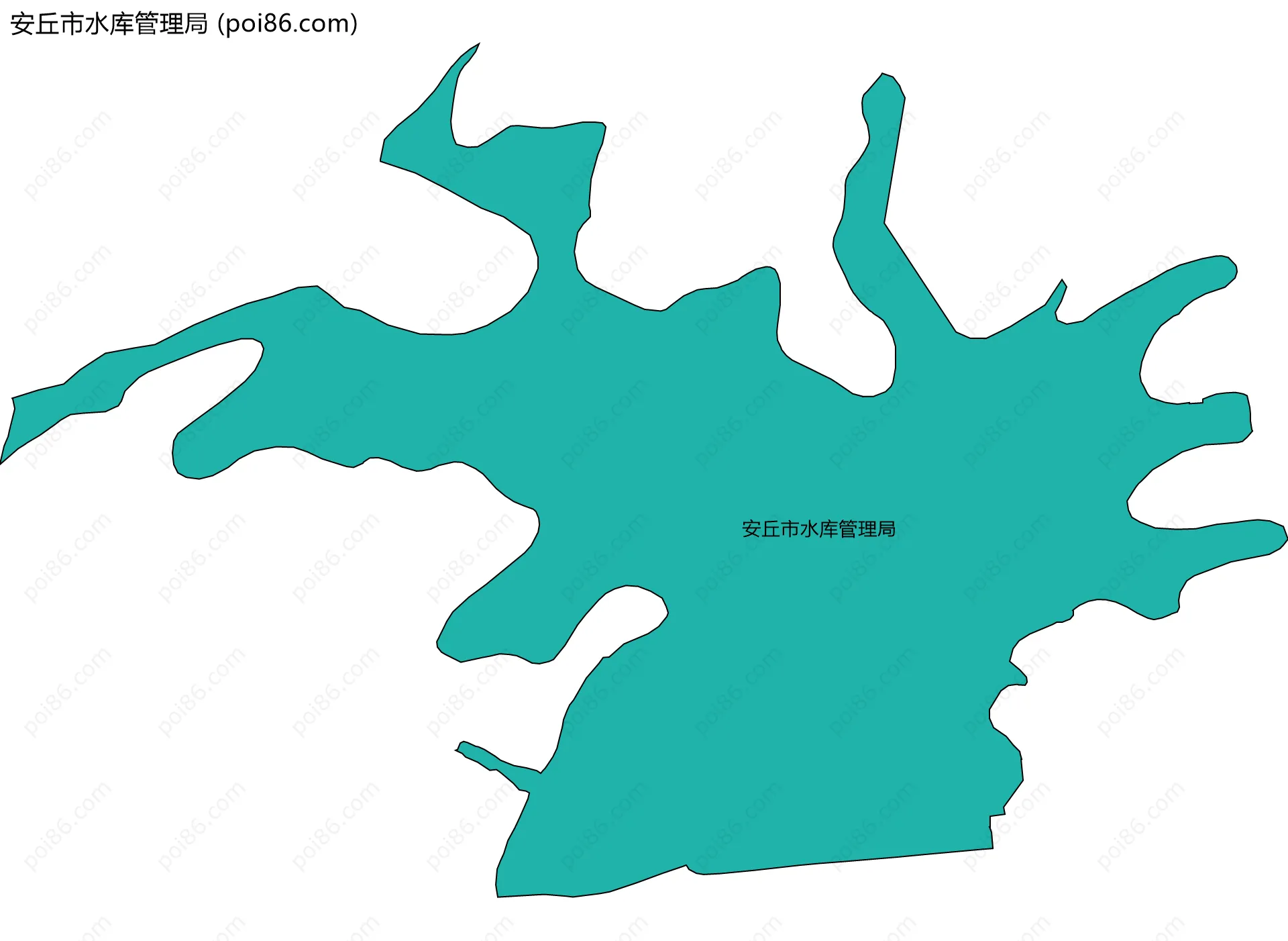 安丘市水库管理局边界地图