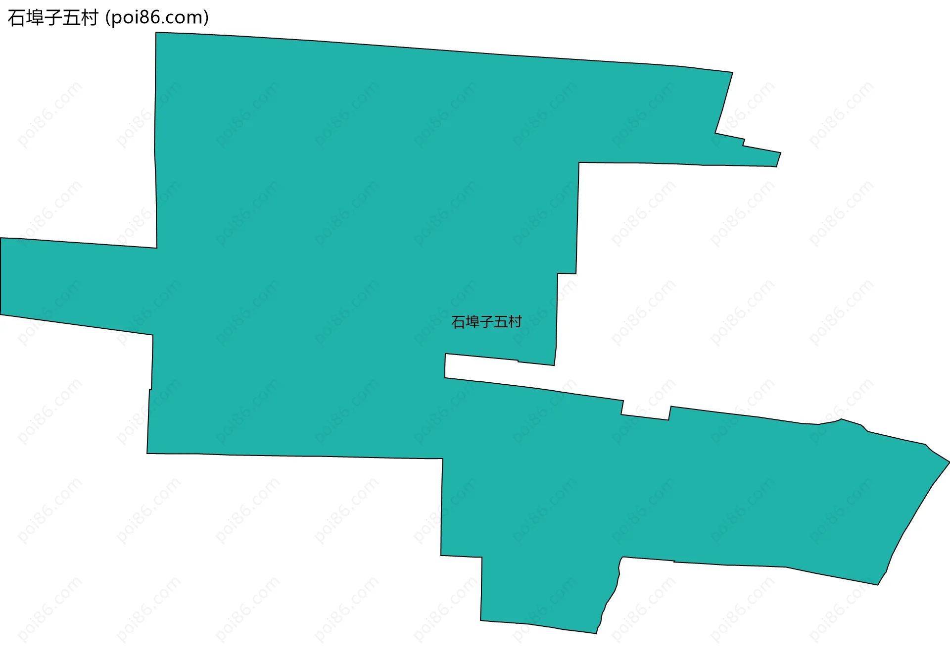 石埠子五村边界地图