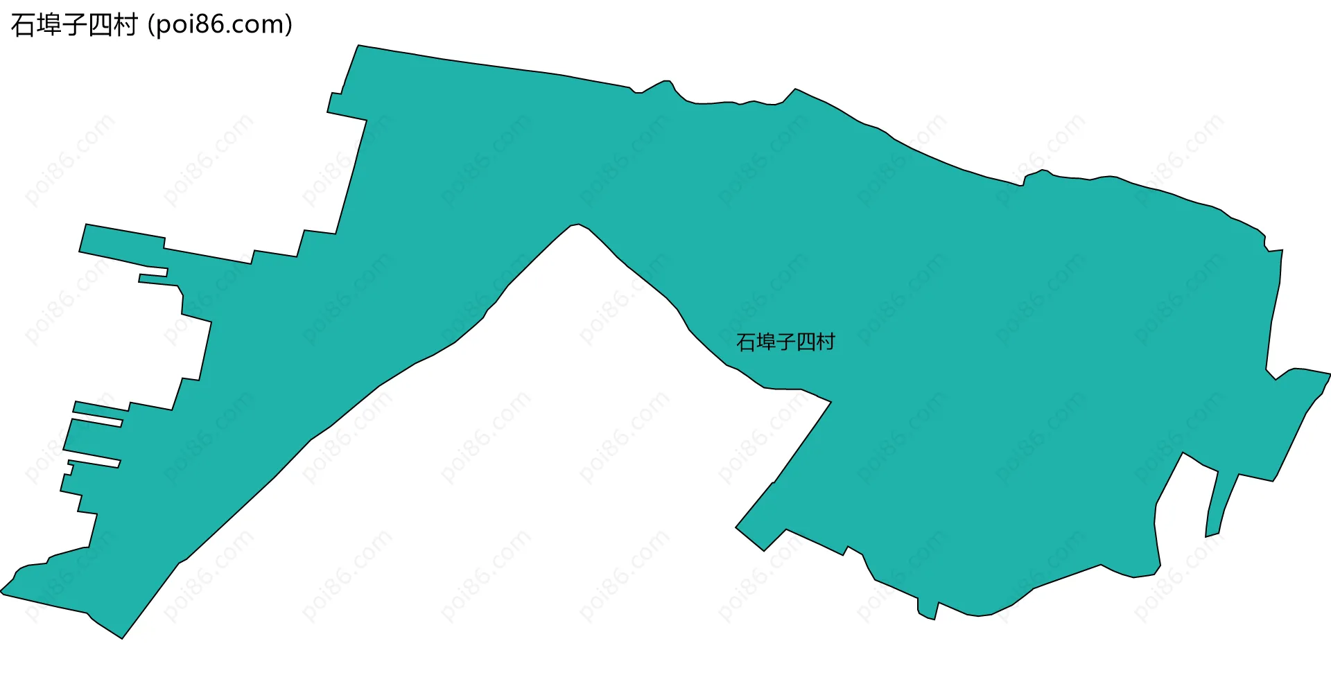 石埠子四村边界地图