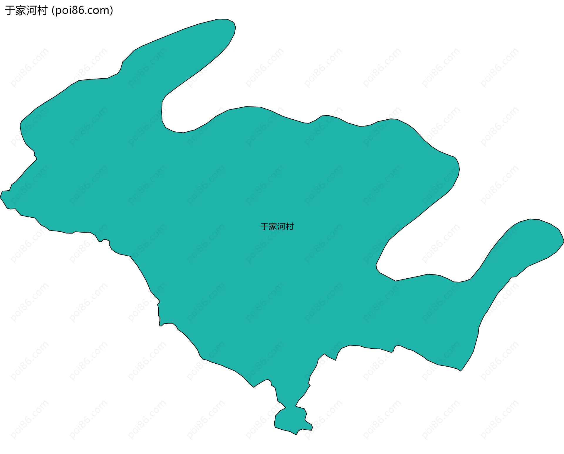 于家河村边界地图