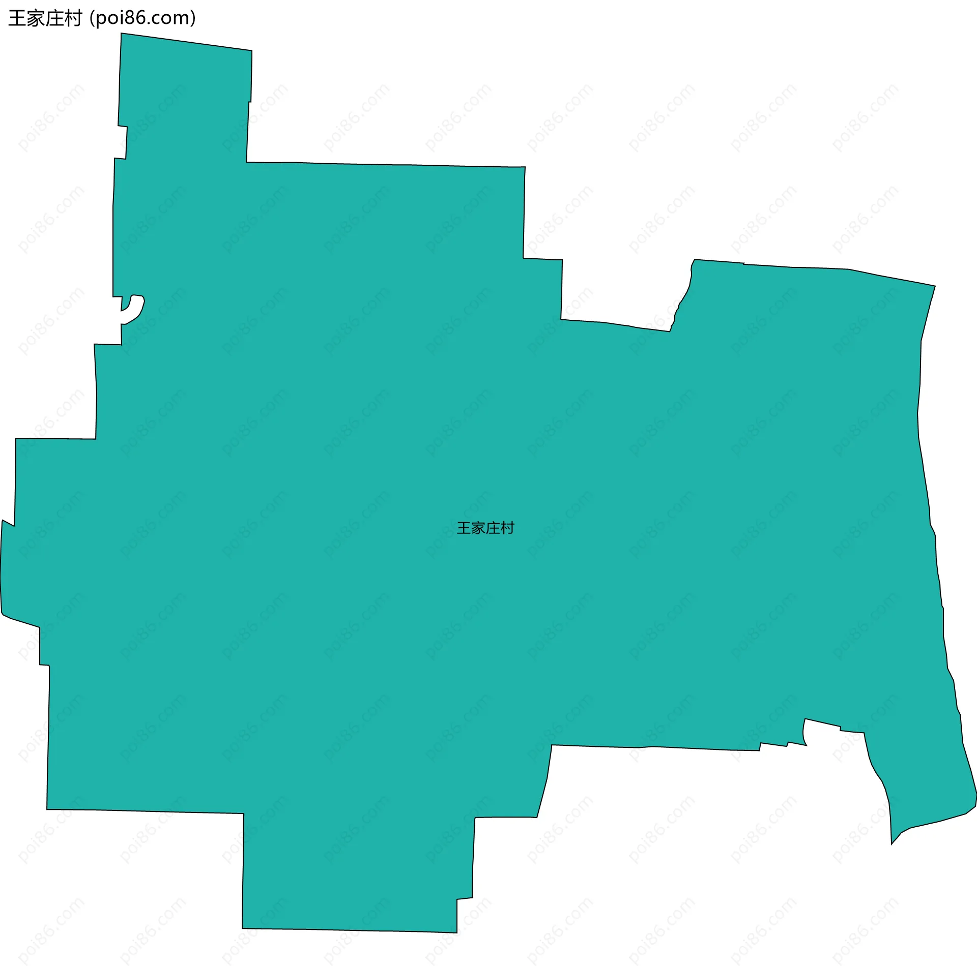 王家庄村边界地图