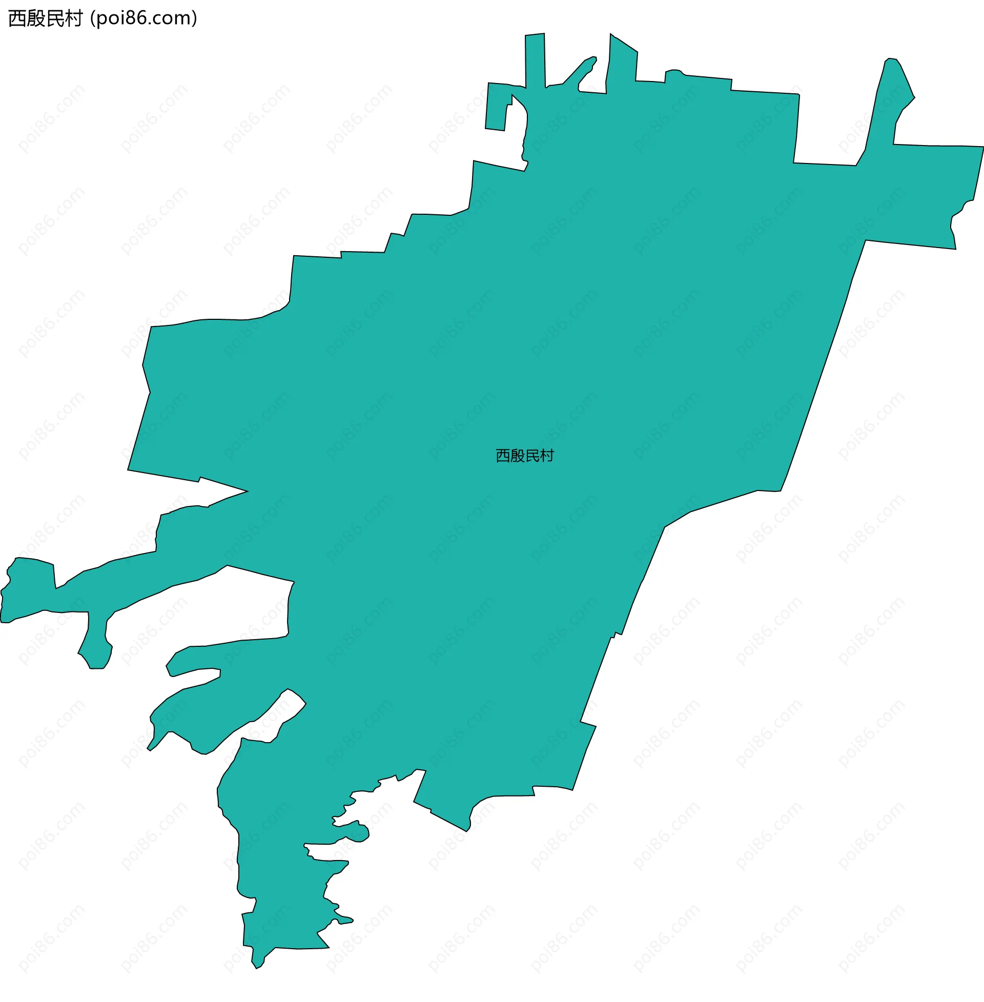 西殷民村边界地图