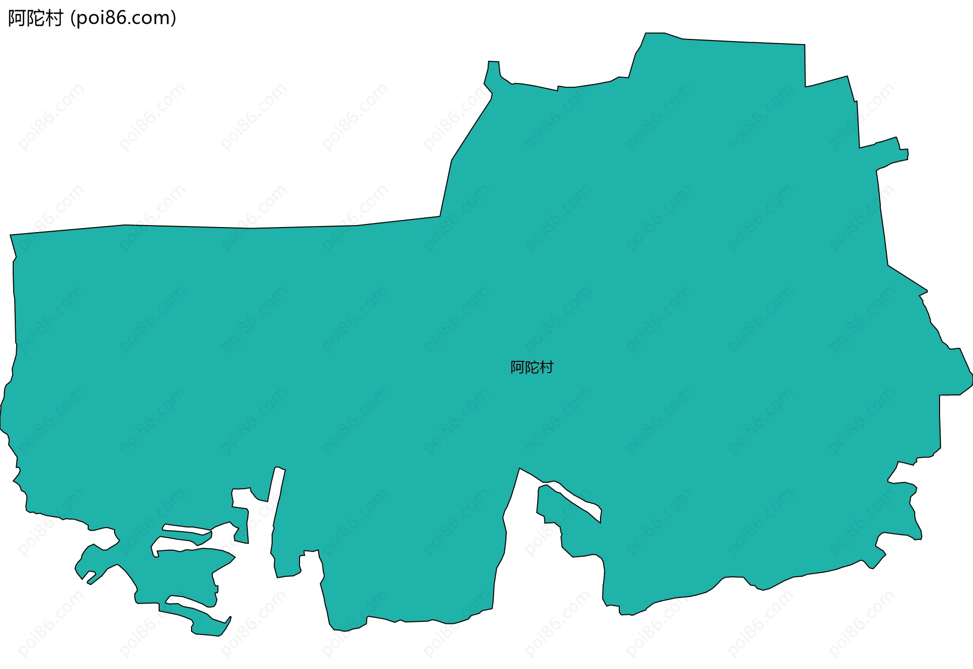 阿陀村边界地图