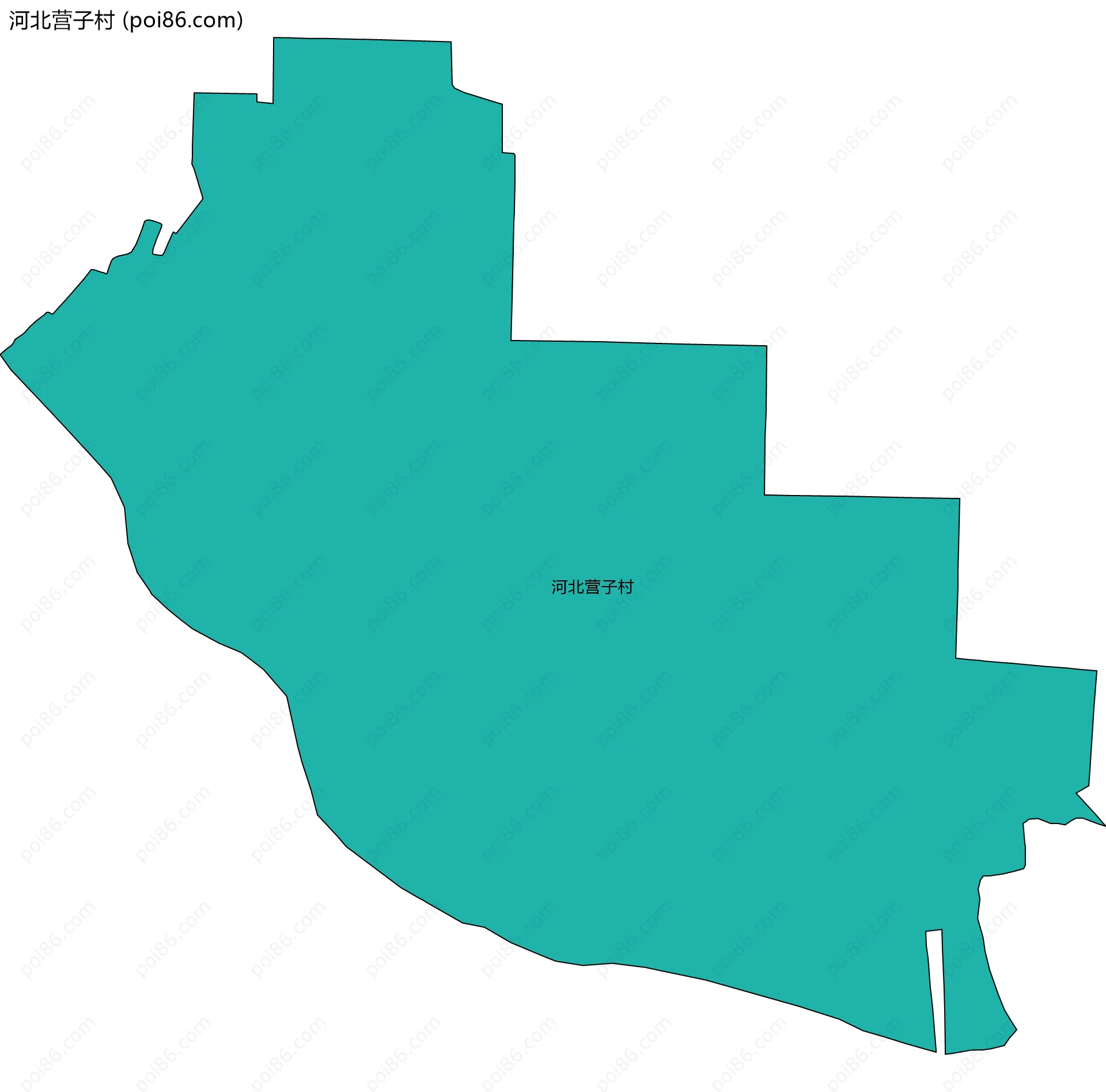 河北营子村边界地图