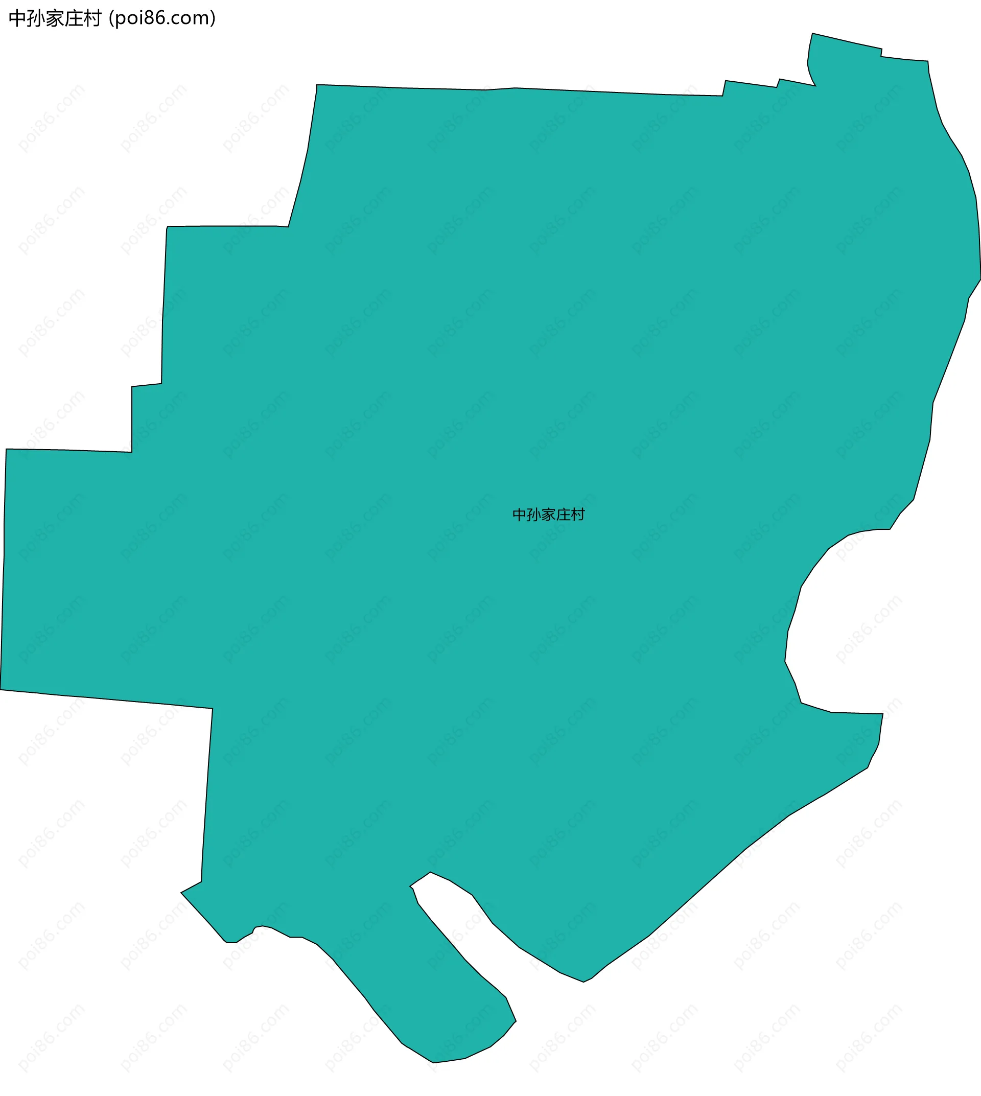 中孙家庄村边界地图