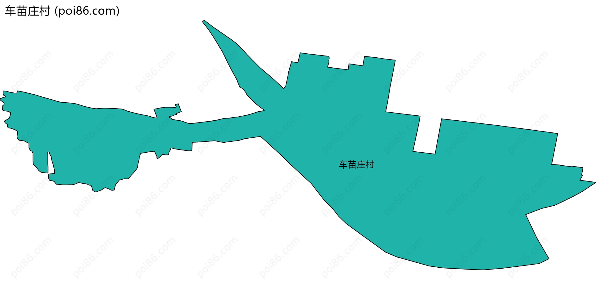 车苗庄村边界地图