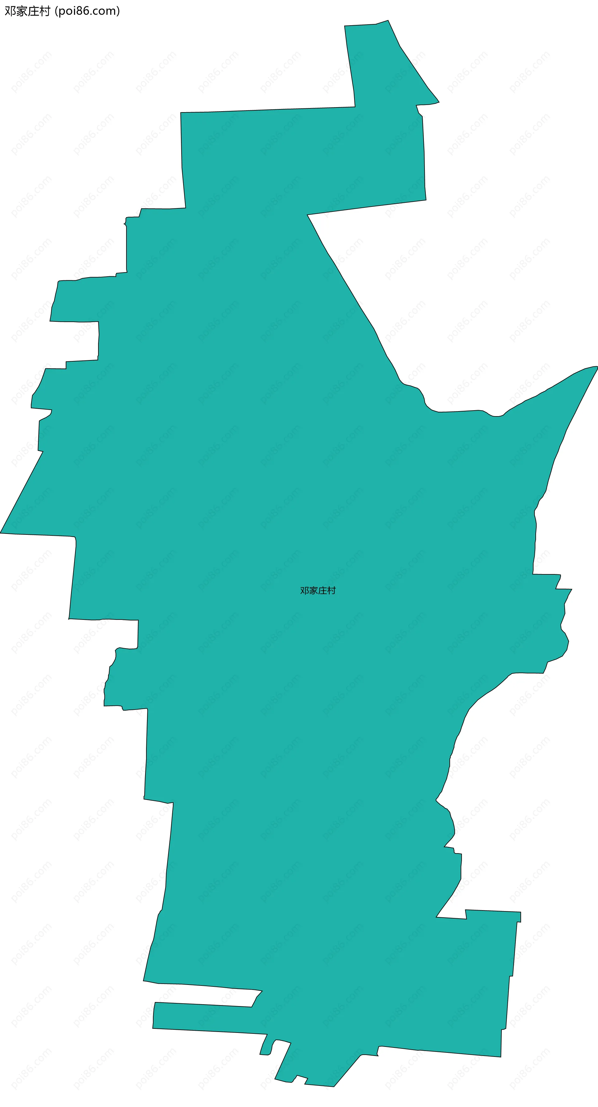 邓家庄村边界地图