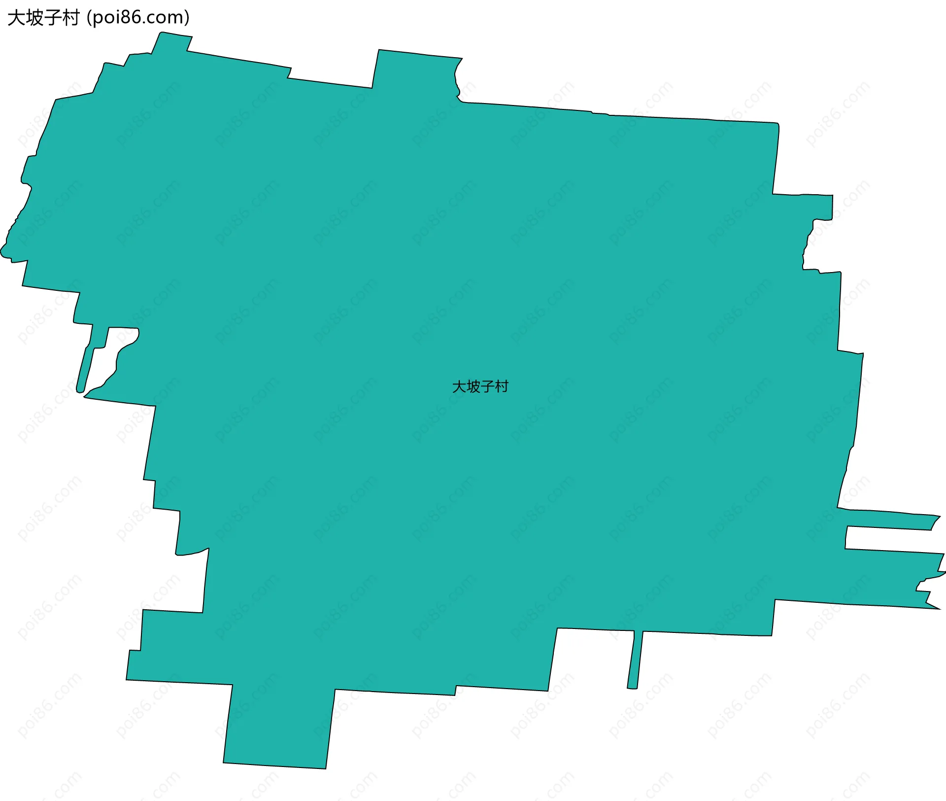 大坡子村边界地图