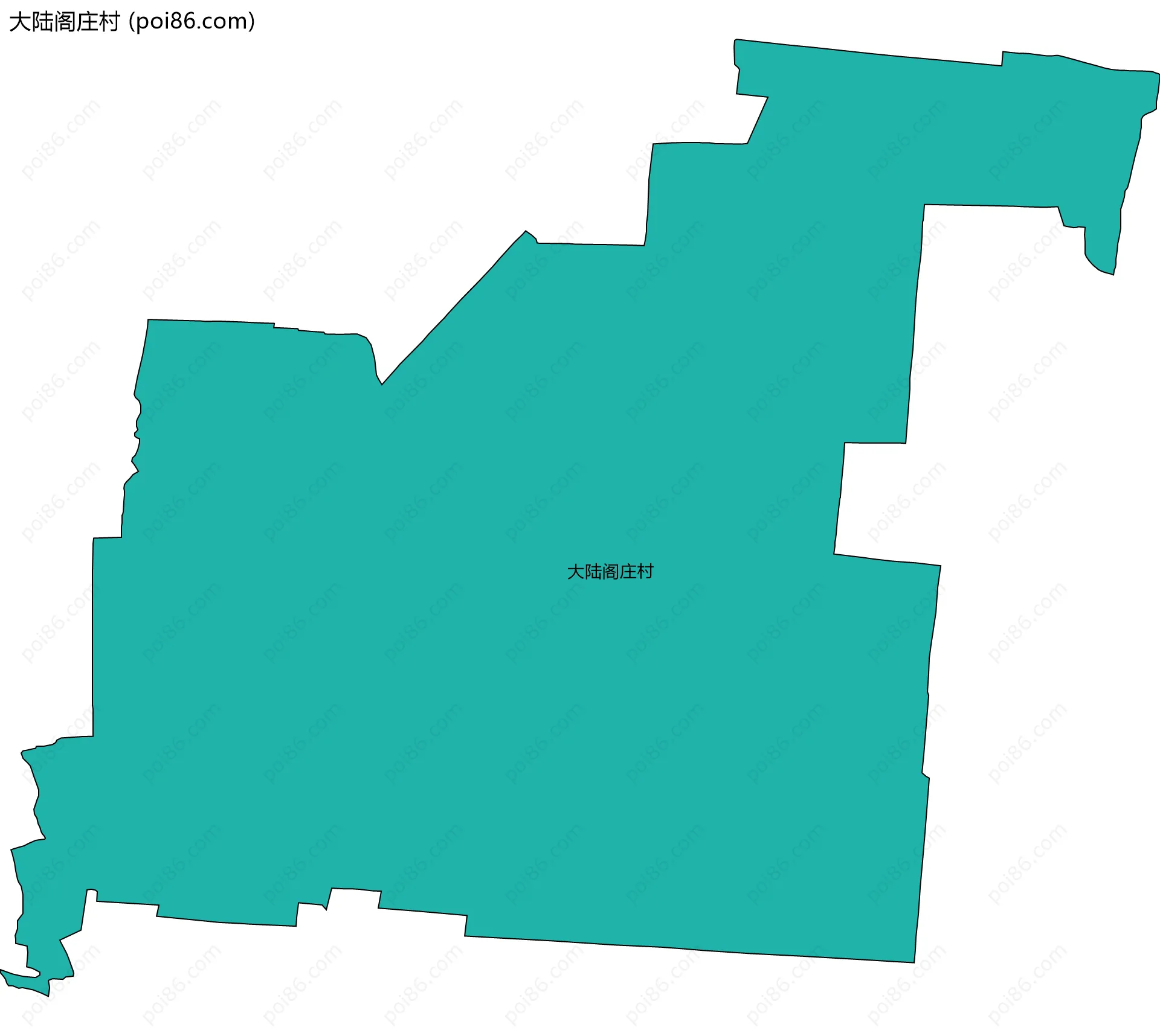 大陆阁庄村边界地图