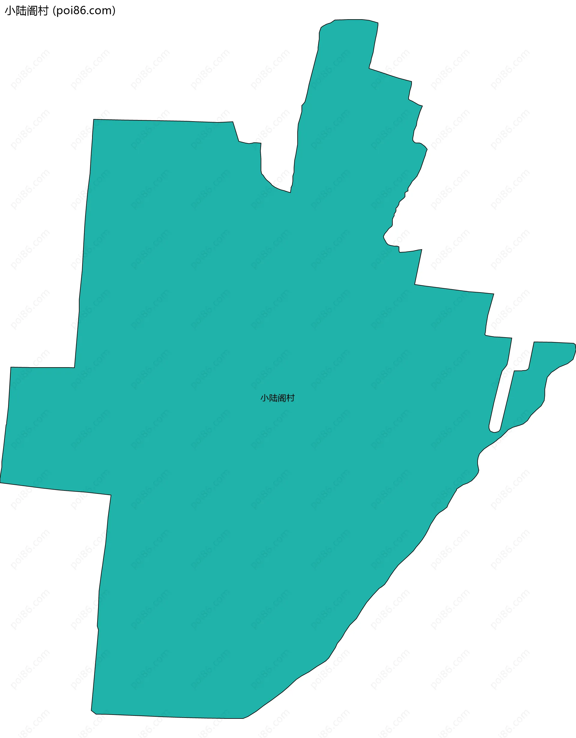 小陆阁村边界地图