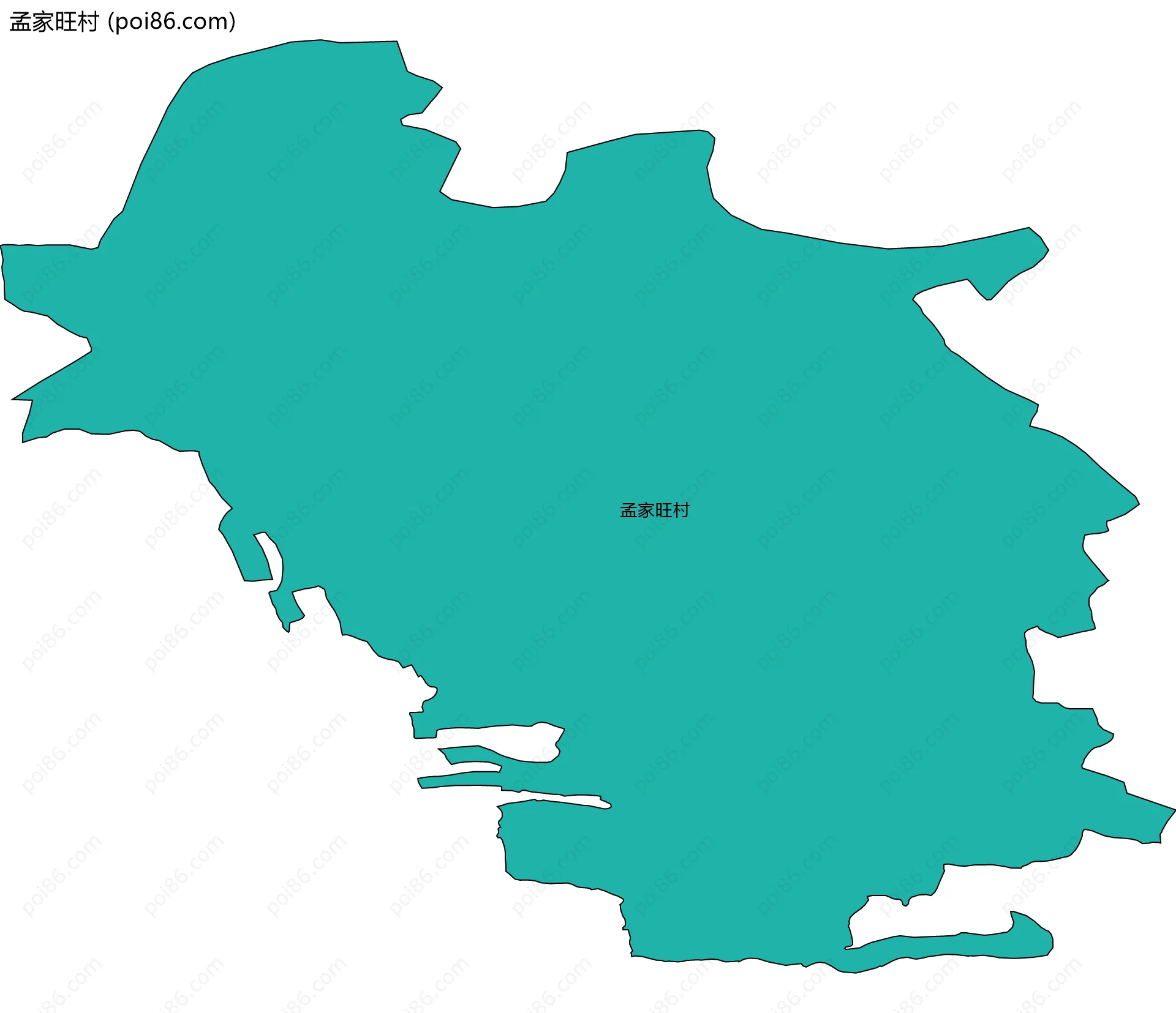 孟家旺村边界地图