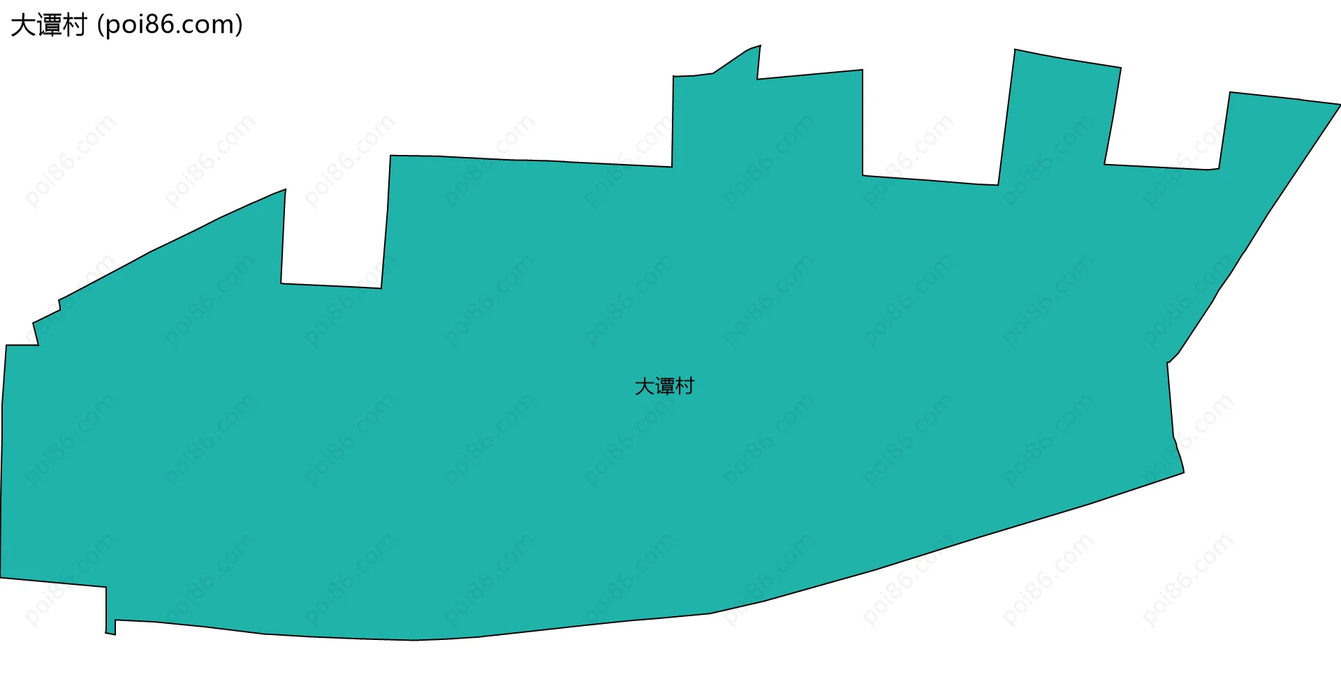 大谭村边界地图
