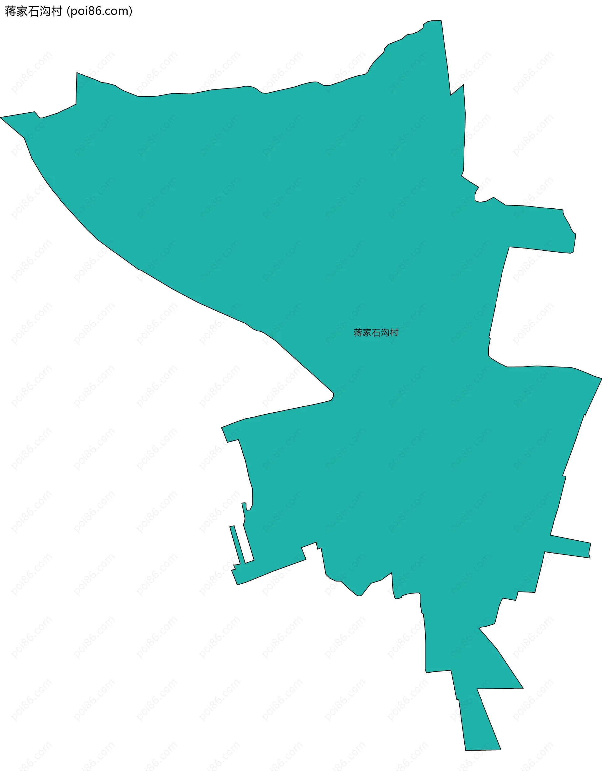 蒋家石沟村边界地图