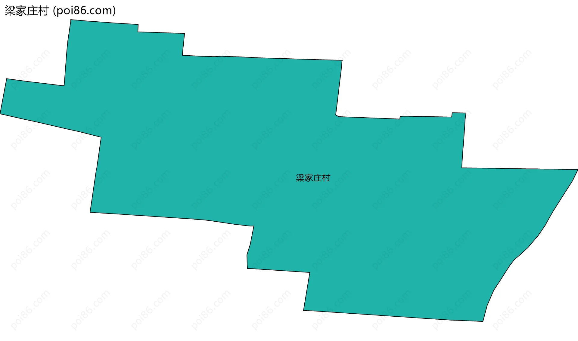 梁家庄村边界地图