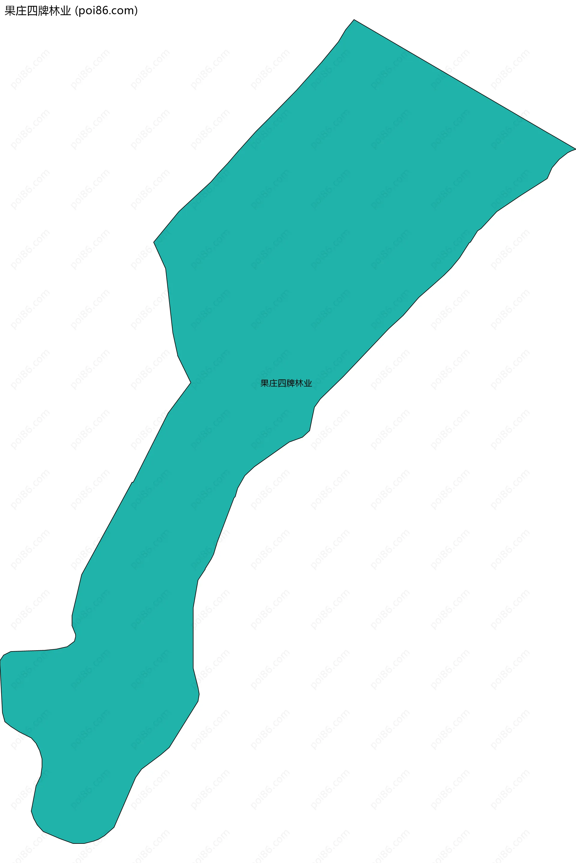 果庄四牌林业边界地图
