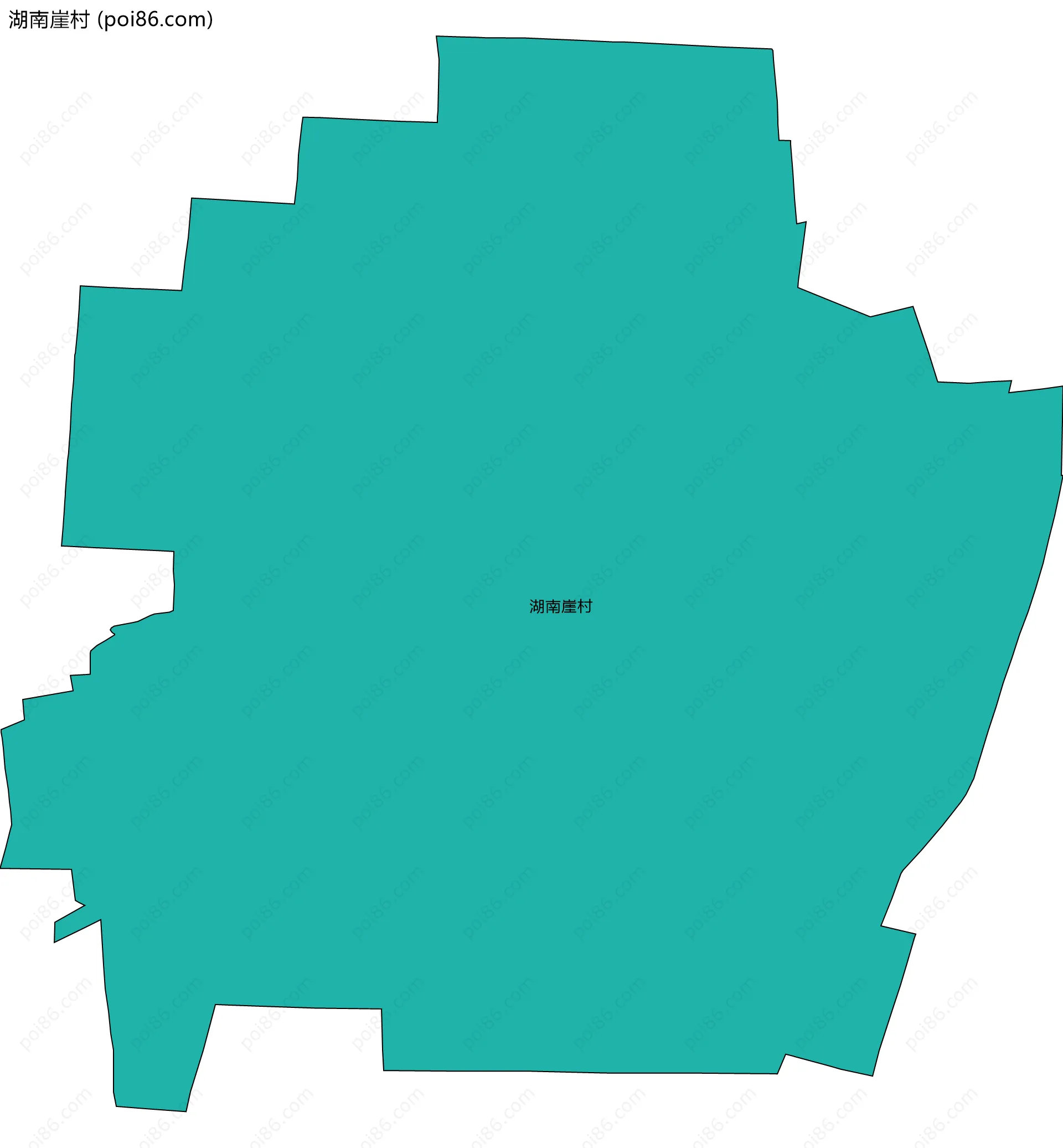 湖南崖村边界地图