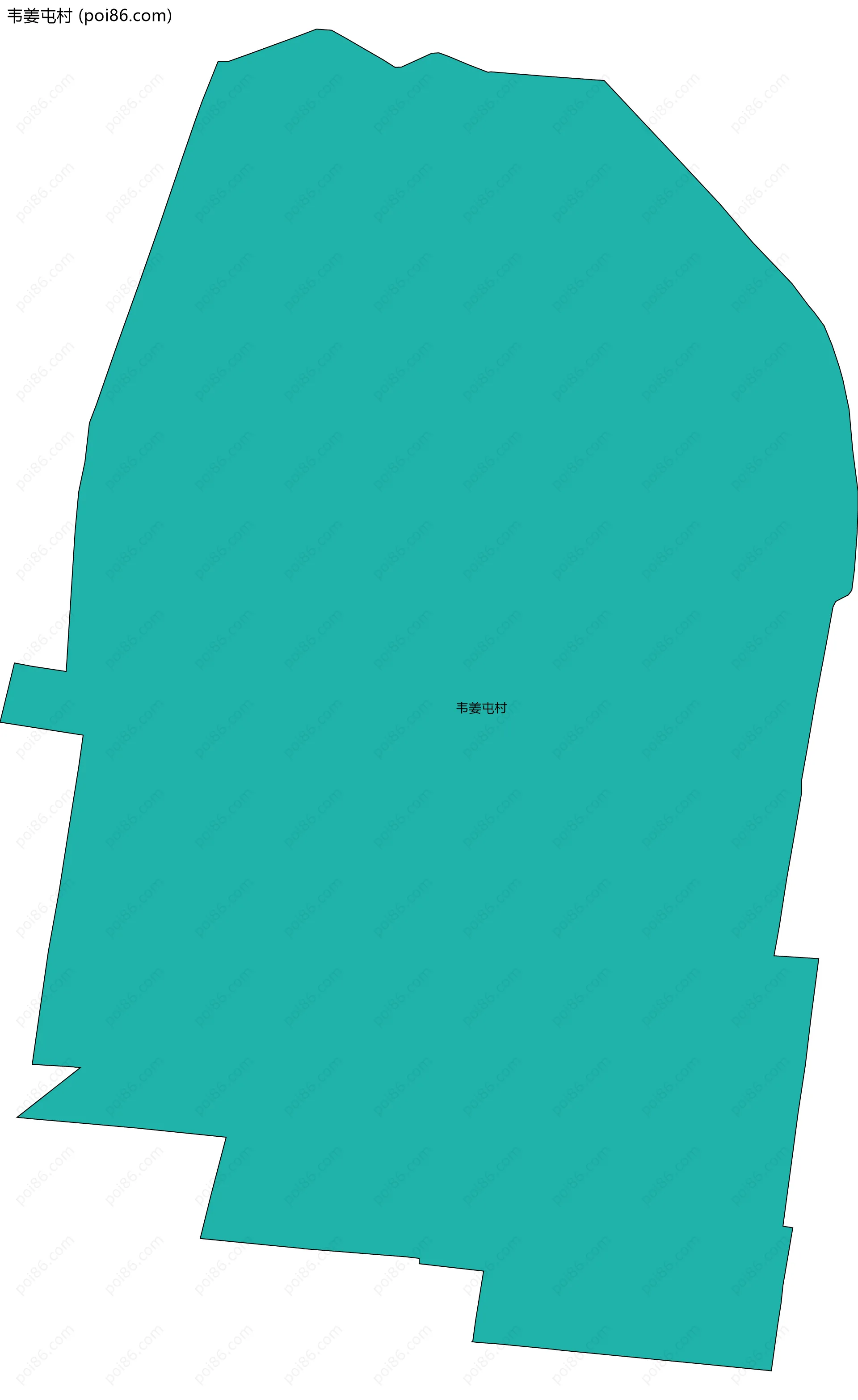 韦姜屯村边界地图